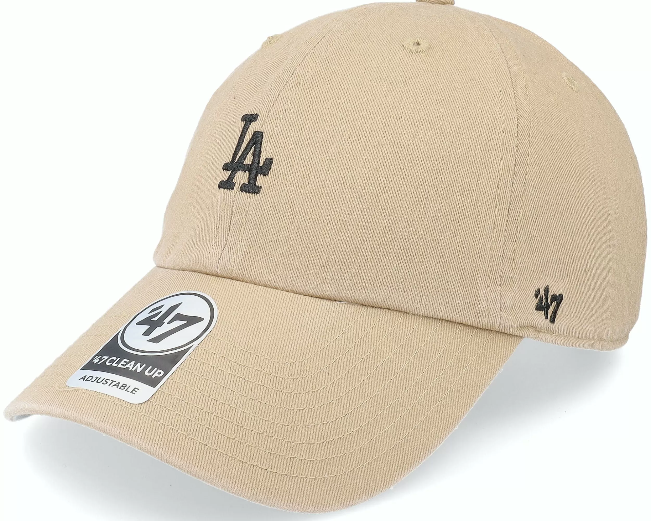 47 Brand Los Angeles Dodgers Mlb Base Runner Clean Up Khaki Dad Cap - -Unisex Dad Cap