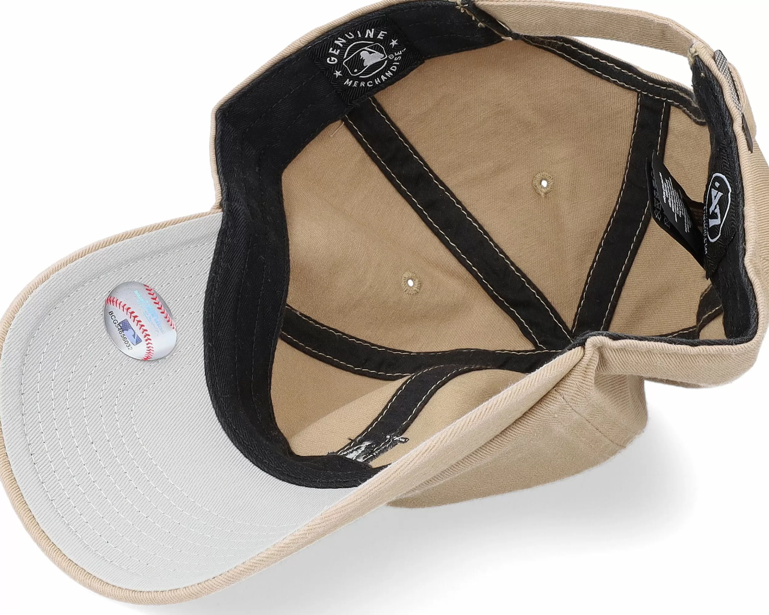 47 Brand Los Angeles Dodgers Mlb Base Runner Clean Up Khaki Dad Cap - -Unisex Dad Cap