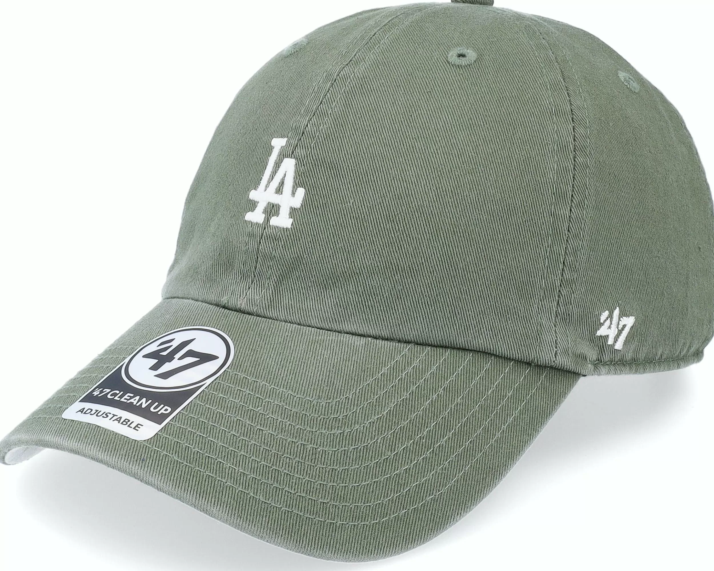 47 Brand Los Angeles Dodgers Mlb Base Runner Clean Up Moss Dad Cap - -Unisex Dad Cap
