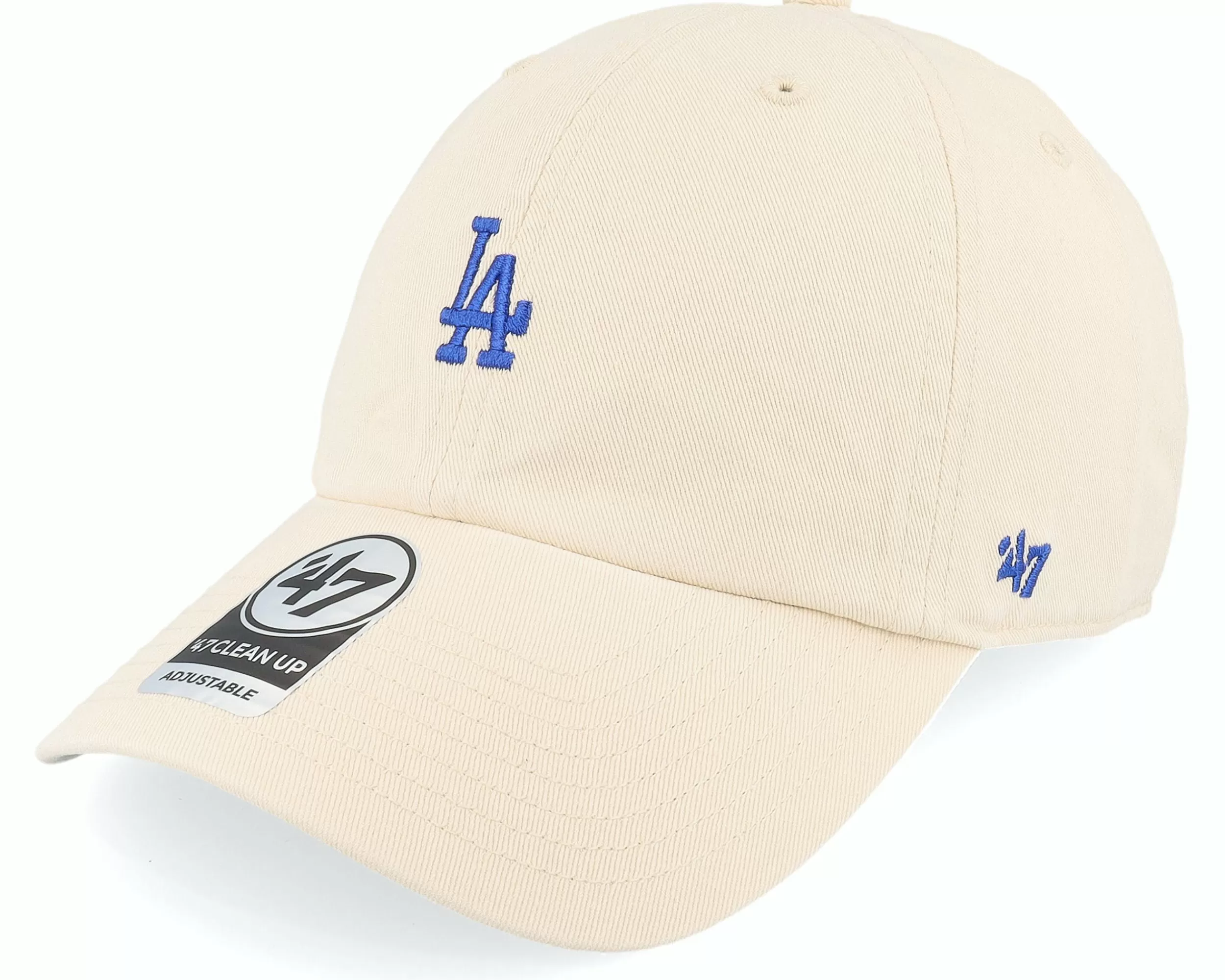 47 Brand Los Angeles Dodgers Mlb Base Runner Clean Up Natural Dad Cap - -Unisex Dad Cap