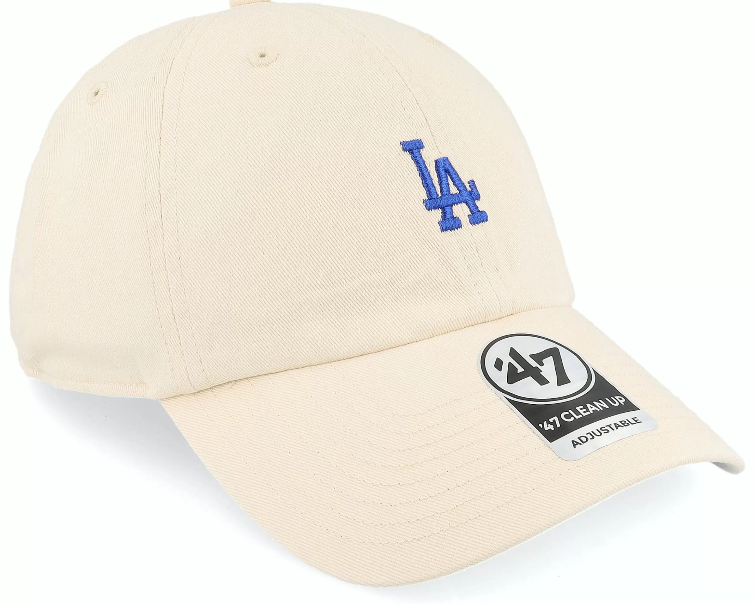 47 Brand Los Angeles Dodgers Mlb Base Runner Clean Up Natural Dad Cap - -Unisex Dad Cap