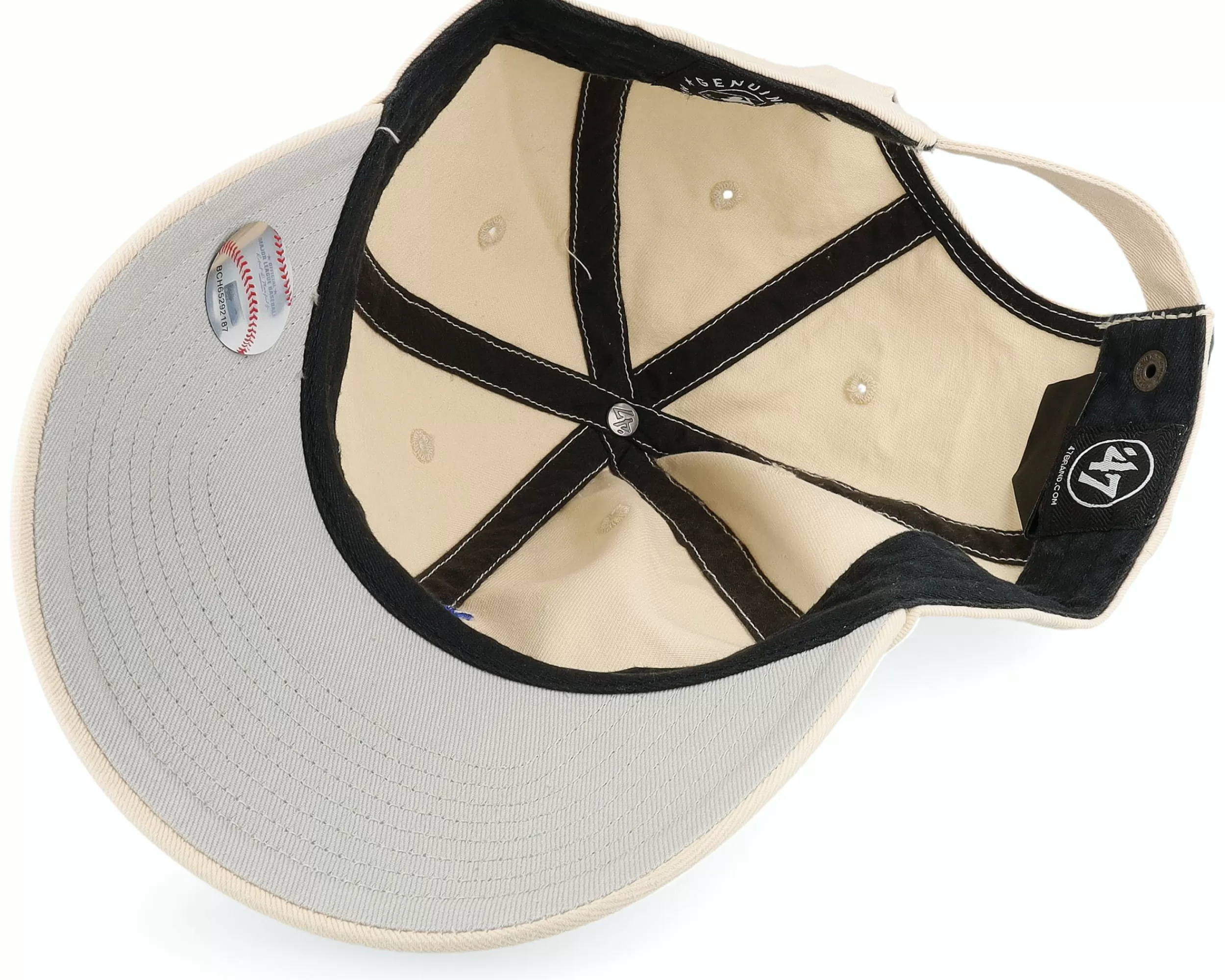 47 Brand Los Angeles Dodgers Mlb Base Runner Clean Up Natural Dad Cap - -Unisex Dad Cap