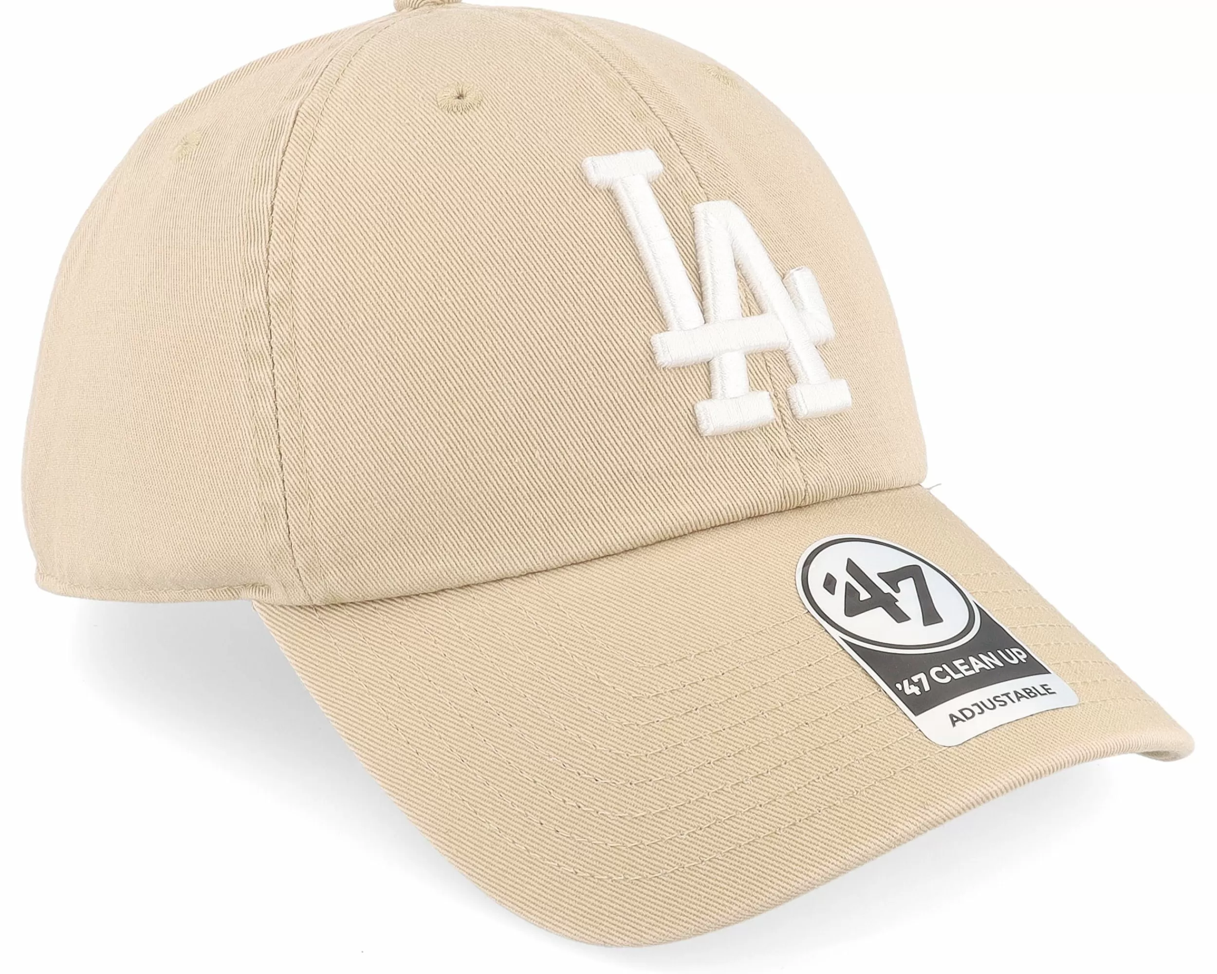 47 Brand Los Angeles Dodgers Mlb Clean Up Khaki Dad Cap - -Unisex Dad Cap