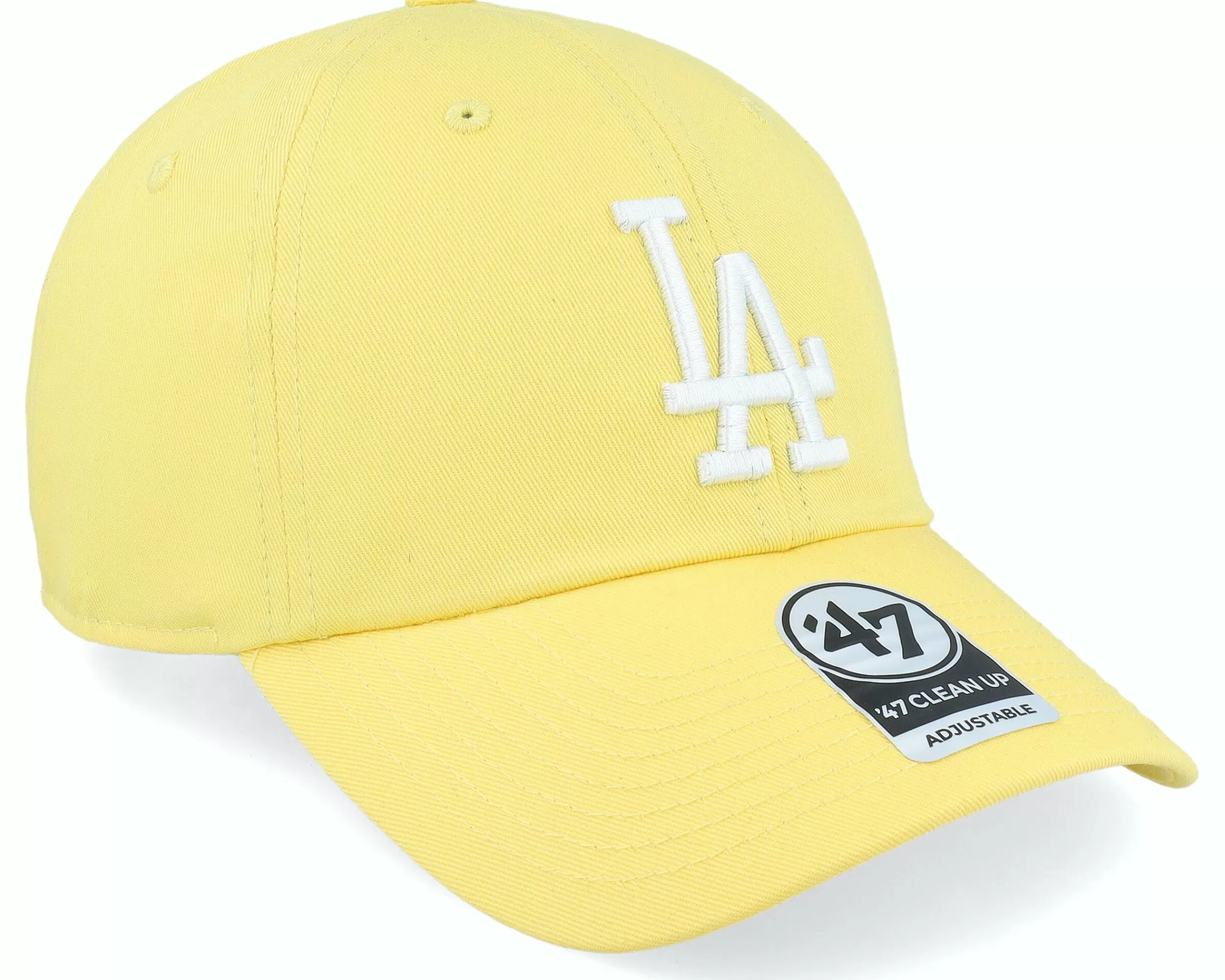 47 Brand Los Angeles Dodgers Mlb Clean Up Maize Dad Cap - -Unisex Dad Cap