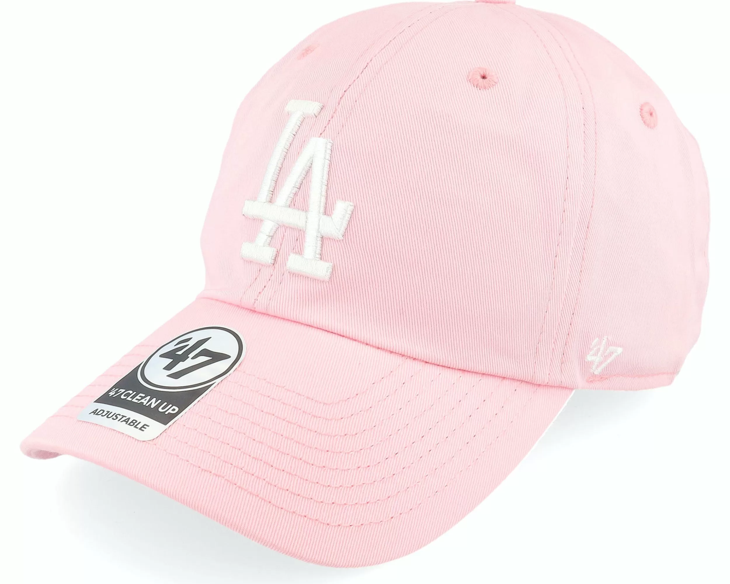 47 Brand Los Angeles Dodgers Mlb Clean Up Petal Pink Dad Cap - -Unisex Dad Cap