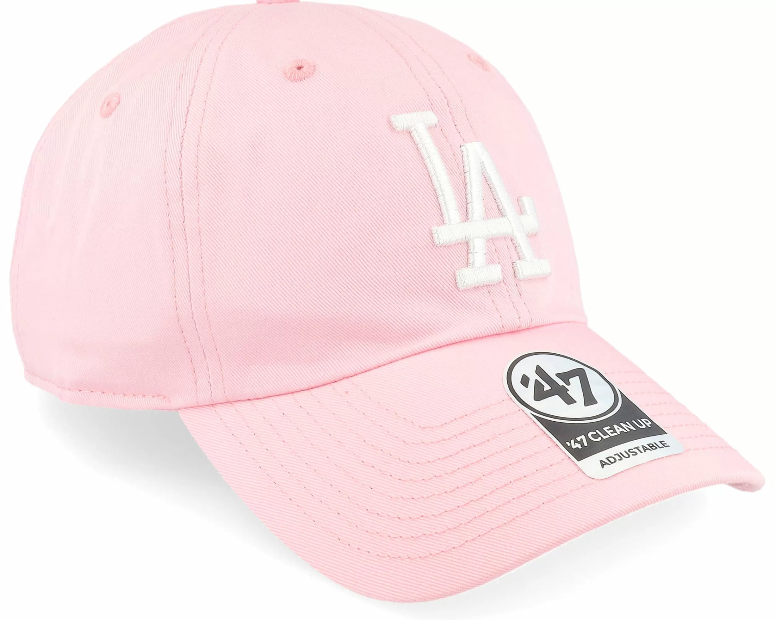 47 Brand Los Angeles Dodgers Mlb Clean Up Petal Pink Dad Cap - -Unisex Dad Cap