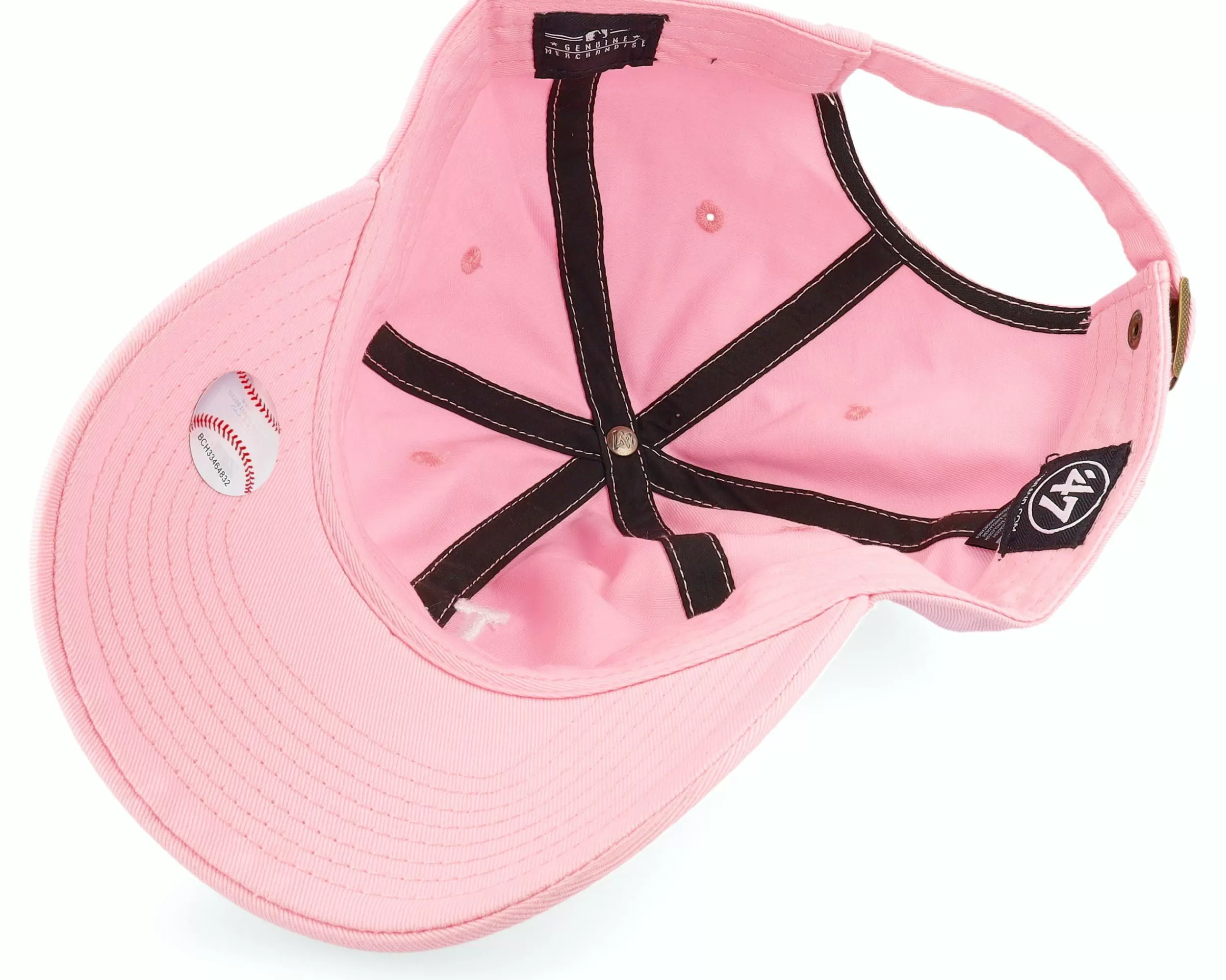 47 Brand Los Angeles Dodgers Mlb Clean Up Petal Pink Dad Cap - -Unisex Dad Cap
