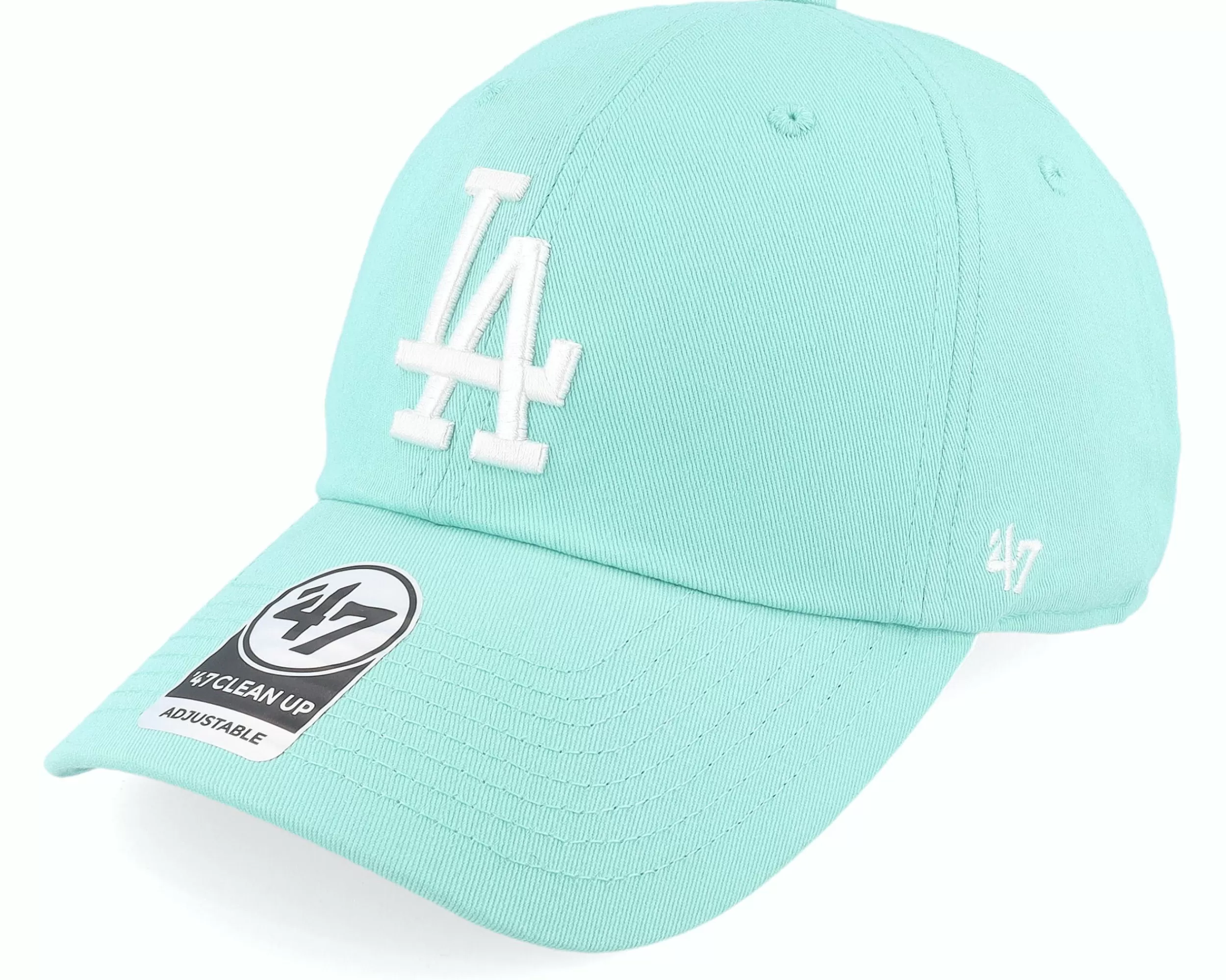 47 Brand Los Angeles Dodgers Mlb Clean Up Tiffany Blue Dad Cap - -Unisex Dad Cap