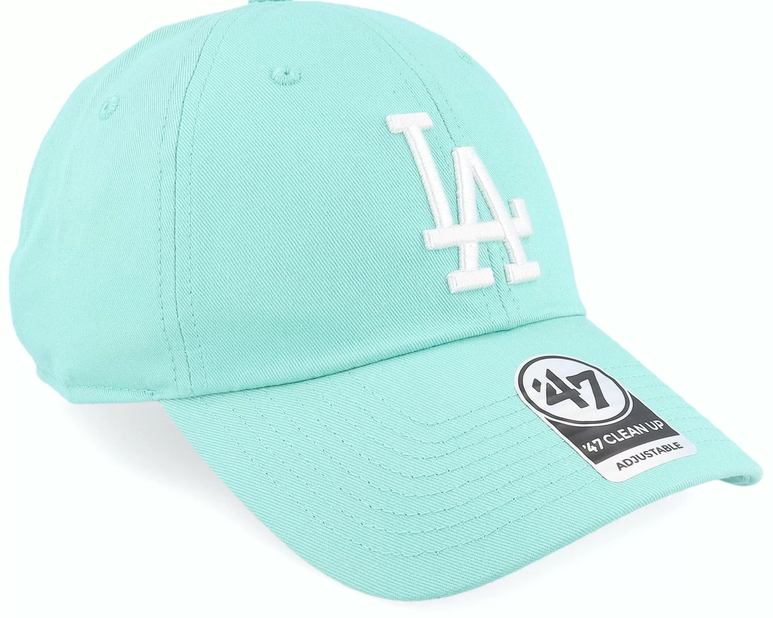 47 Brand Los Angeles Dodgers Mlb Clean Up Tiffany Blue Dad Cap - -Unisex Dad Cap