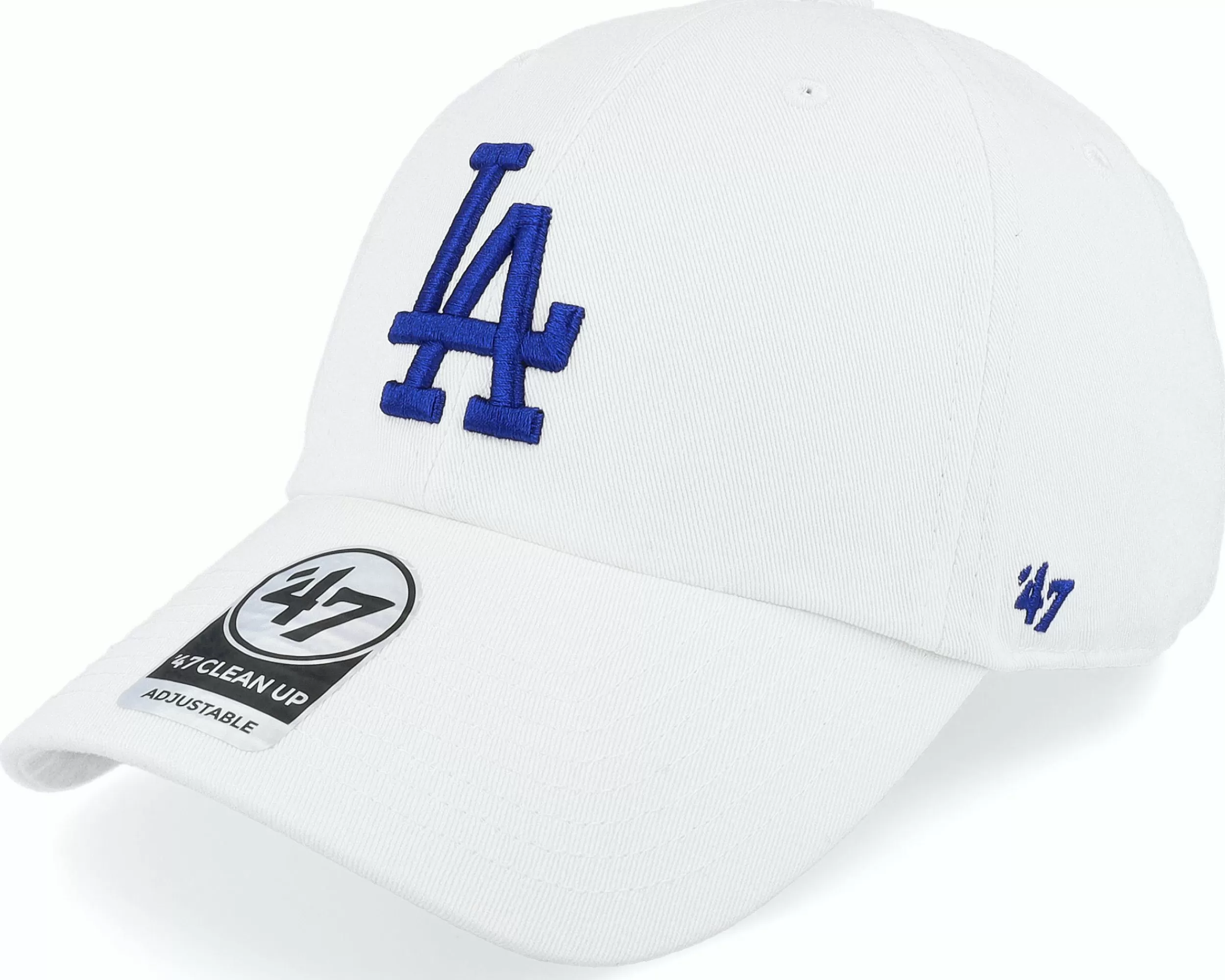 47 Brand Los Angeles Dodgers Mlb Clean Up White Dad Cap - -Unisex Dad Cap