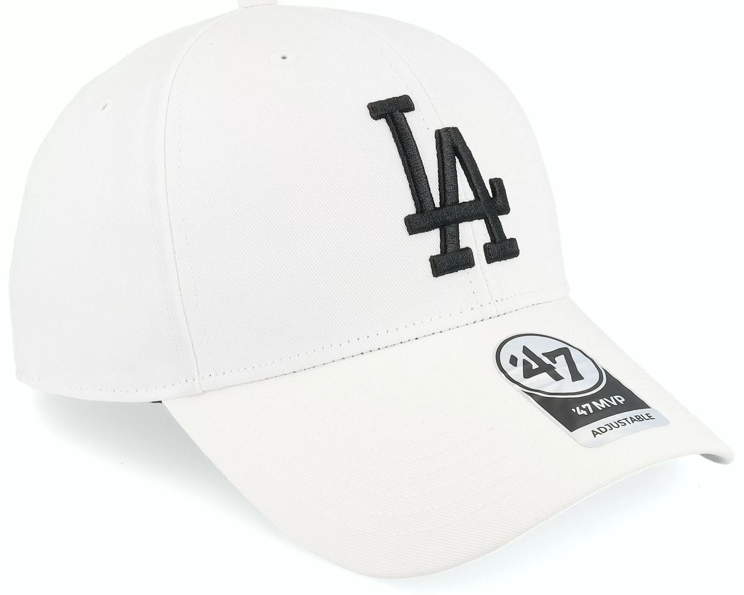 47 Brand Los Angeles Dodgers Mlb Raised Basic Mvp White Adjustable - -Unisex Adjustable