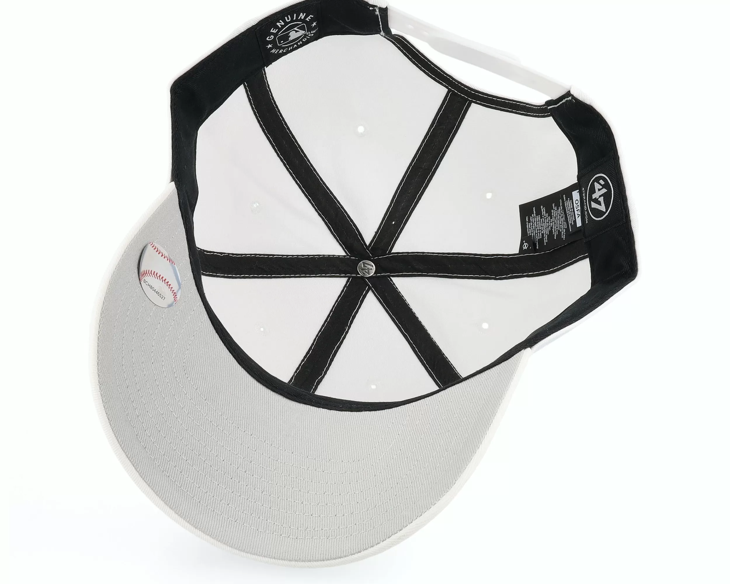 47 Brand Los Angeles Dodgers Mlb Raised Basic Mvp White Adjustable - -Unisex Adjustable