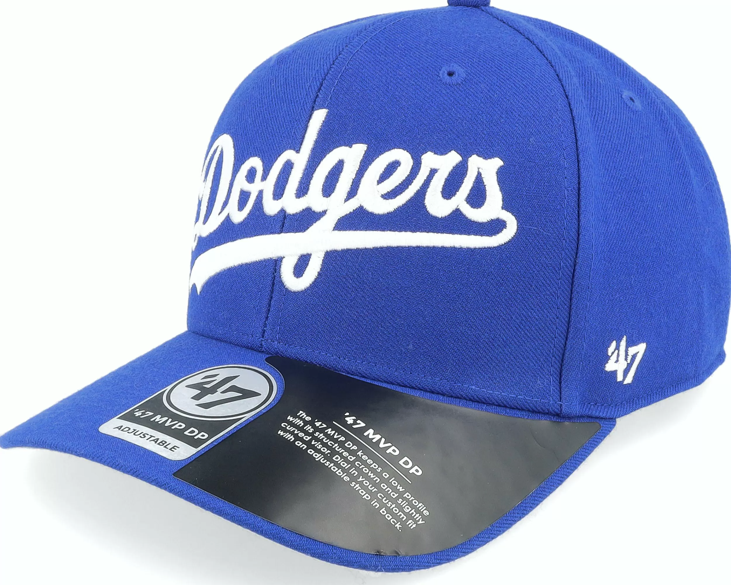 47 Brand Los Angeles Dodgers Mlb Replica Script Mvp Deep Royal/White Adjustable - -Unisex Adjustable