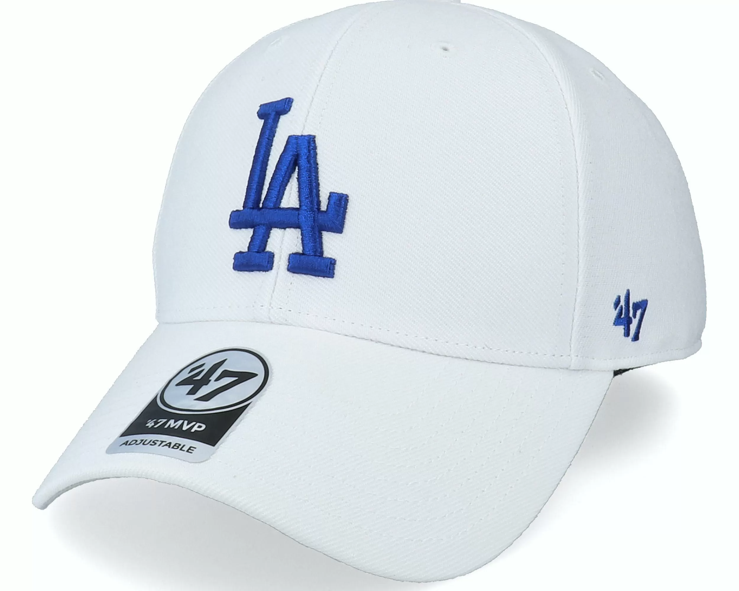 47 Brand Los Angeles Dodgers Mvp White Adjustable - -Unisex Adjustable