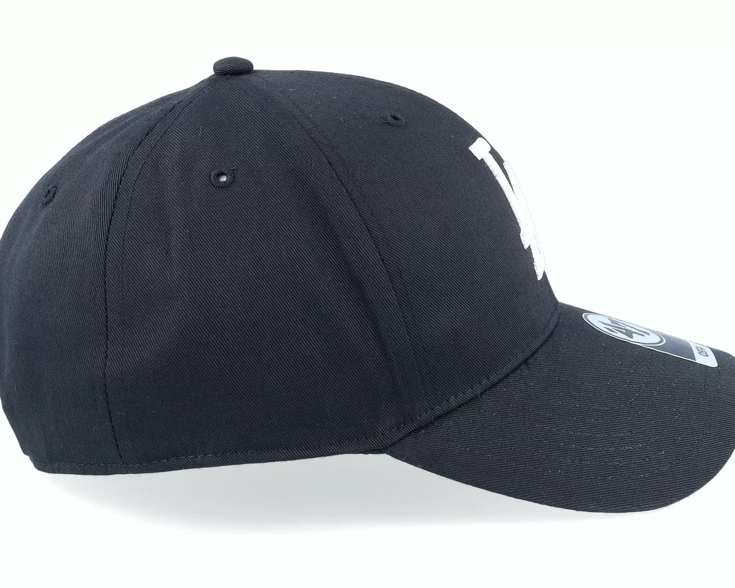 47 Brand Los Angeles Dodgers Raised Basic Mvp Black/White Adjustable - -Unisex Adjustable