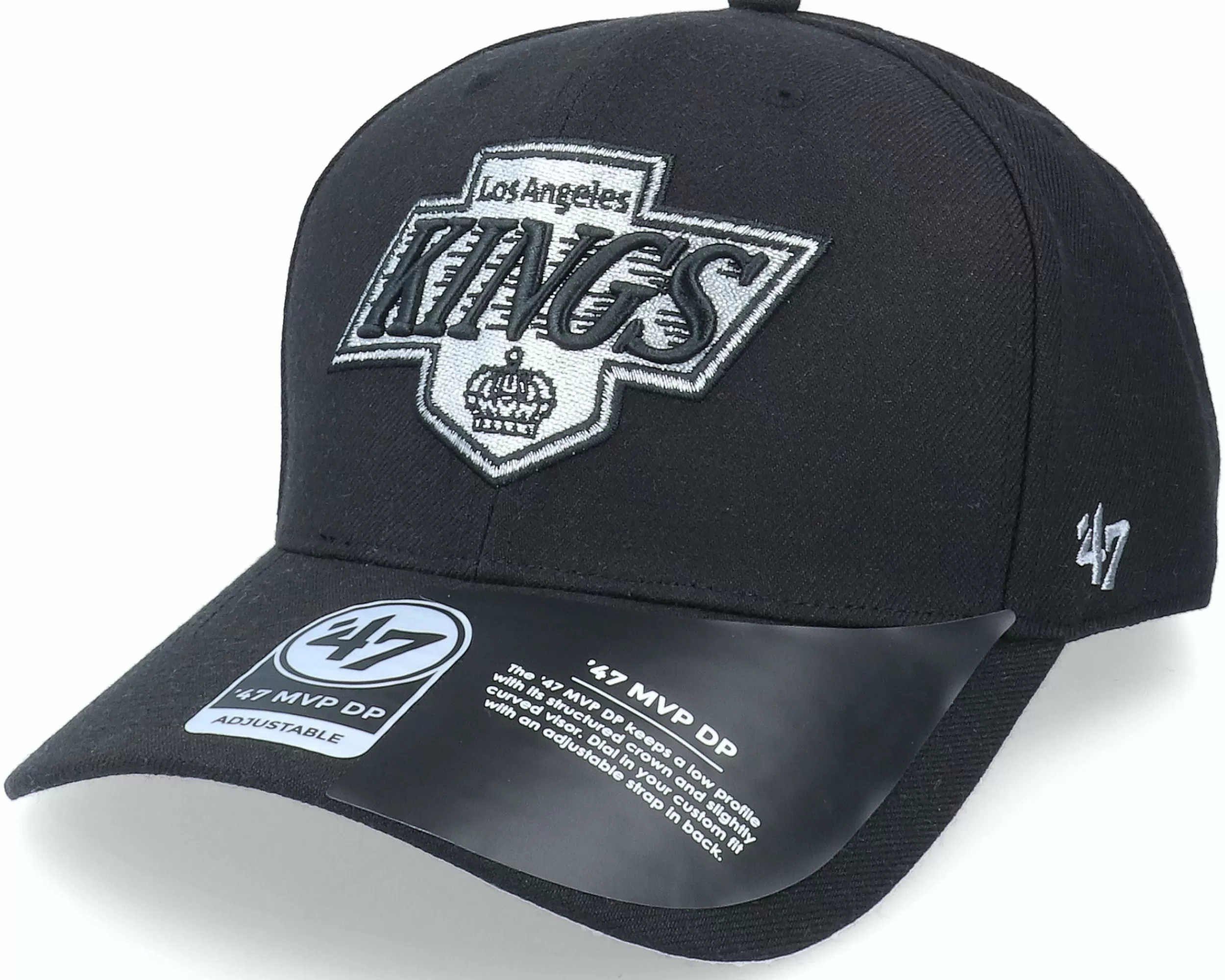 47 Brand Los Angeles Kings Cold Zone Mvp Deep Profile Black Adjustable - -Unisex Adjustable