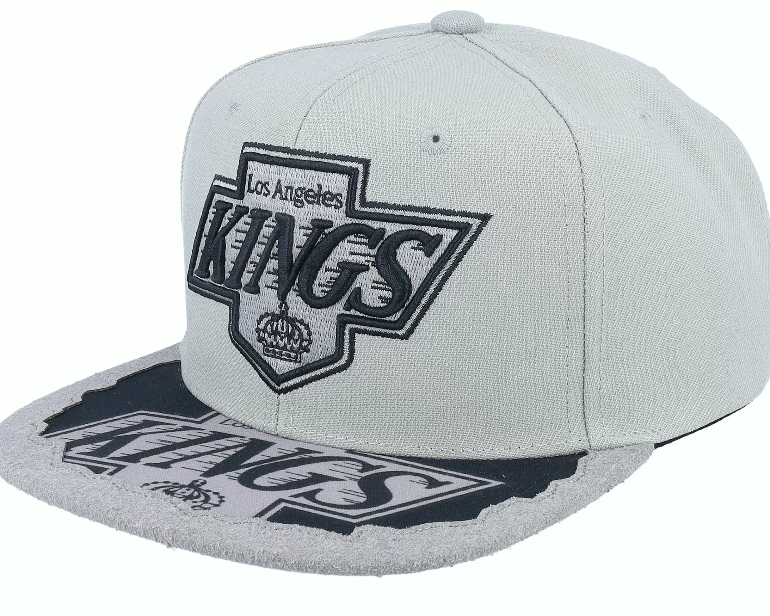 Mitchell & Ness Los Angeles Kings Munch Time Vintage Grey Snapback - -Unisex Snapback