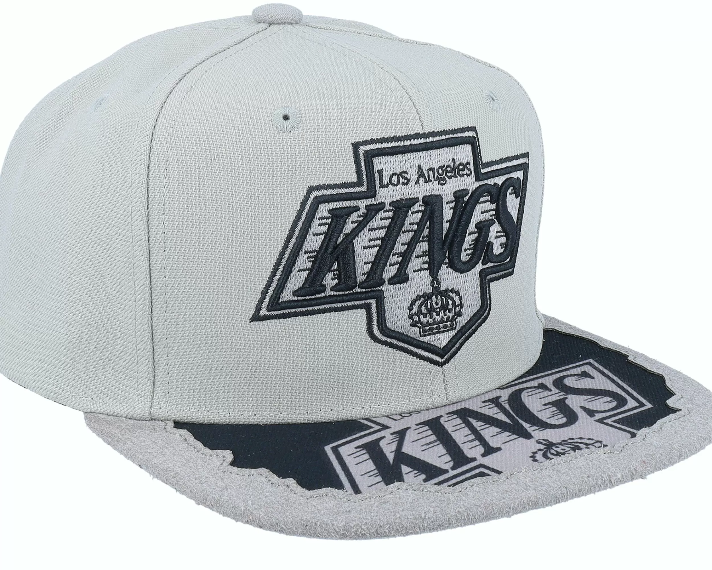 Mitchell & Ness Los Angeles Kings Munch Time Vintage Grey Snapback - -Unisex Snapback