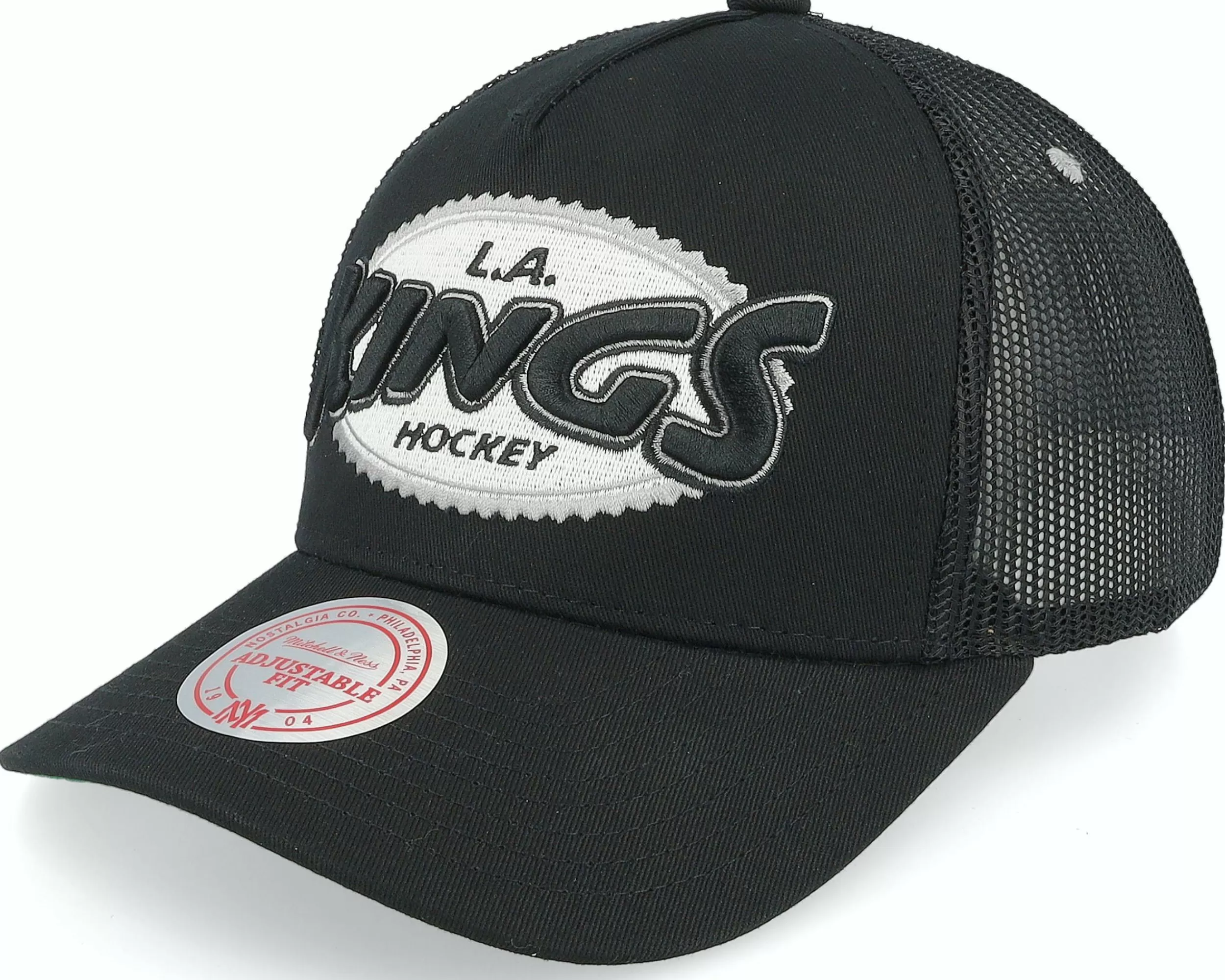 Mitchell & Ness Los Angeles Kings Team Seal Vintage Black Trucker - -Unisex Trucker