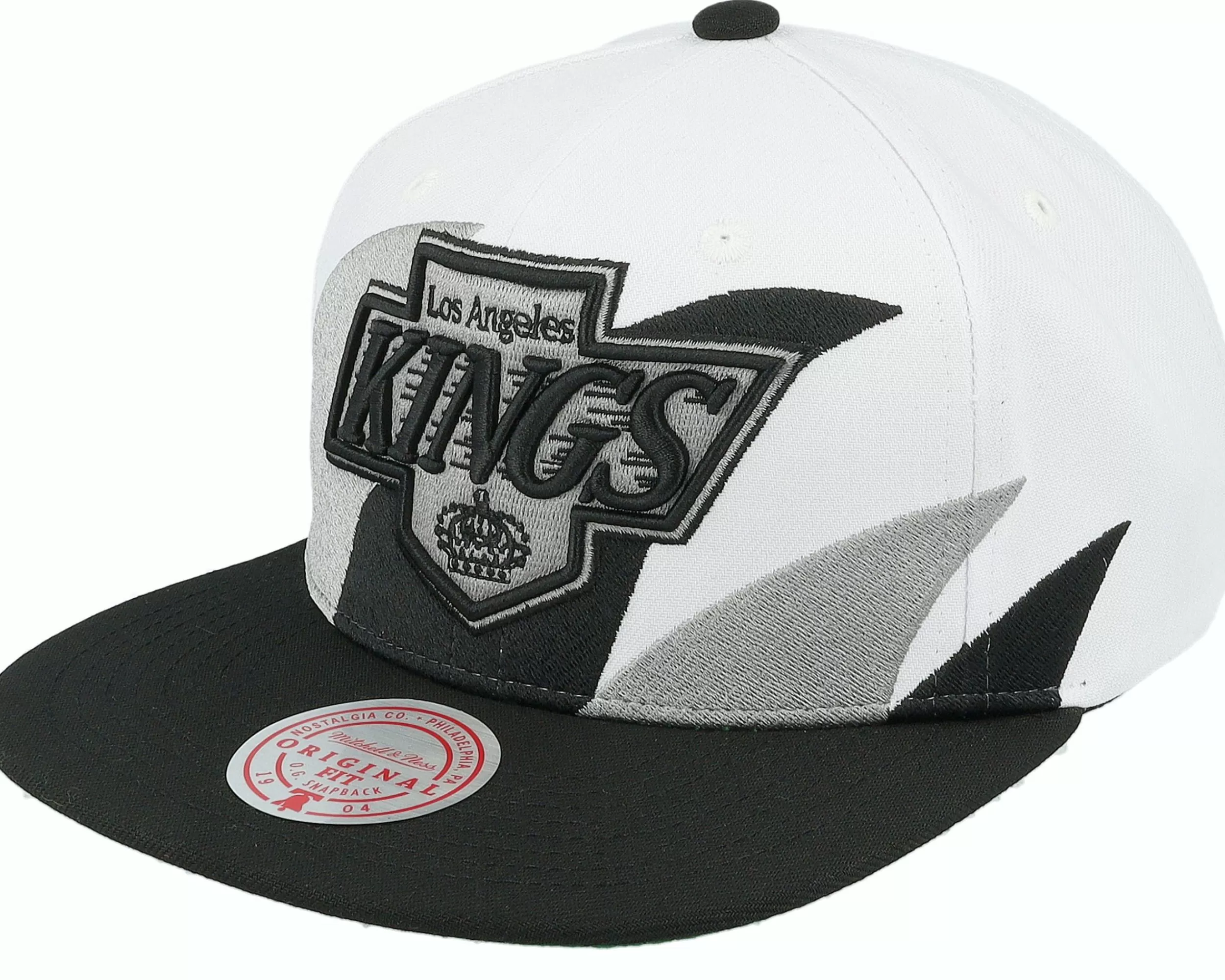 Mitchell & Ness Los Angeles Kings Vintage Sharktooth White/Black Snapback - -Unisex Snapback