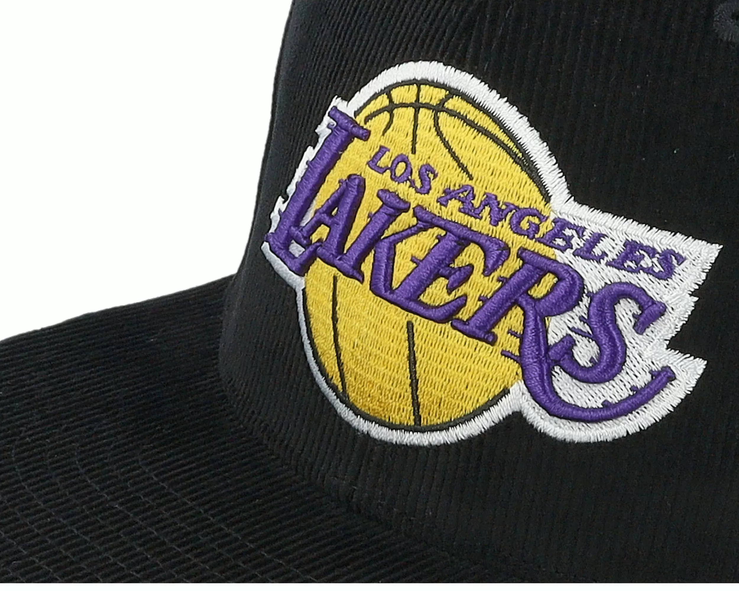 Mitchell & Ness Los Angeles Lakers Black Cord Black Snapback - -Unisex Snapback