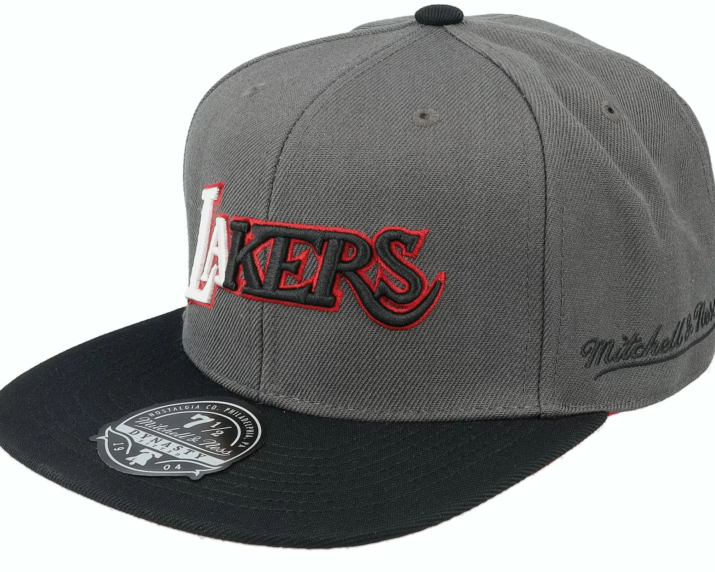 Mitchell & Ness Los Angeles Lakers Born And Bred Grey/Black Fitted - -Unisex Fitted