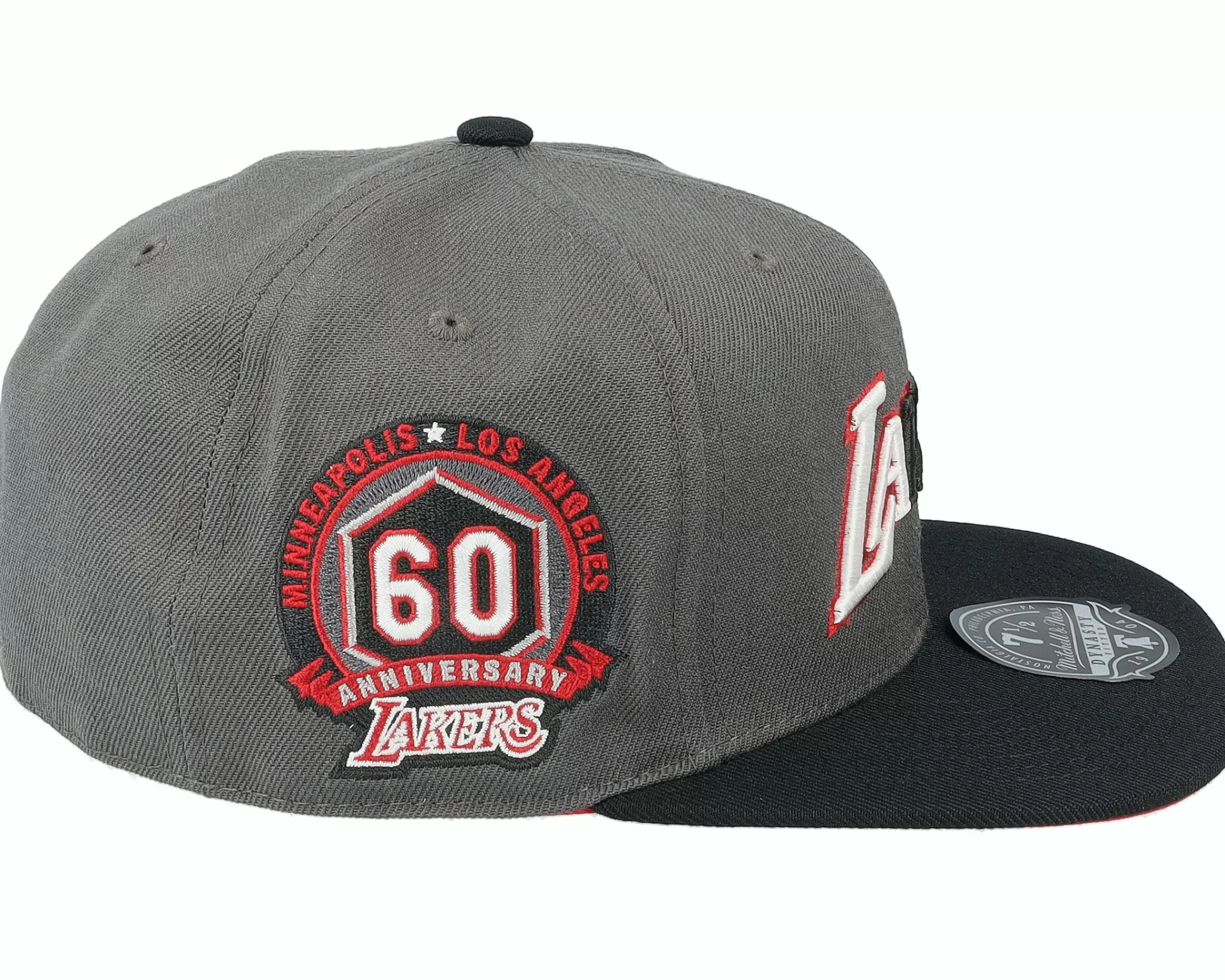 Mitchell & Ness Los Angeles Lakers Born And Bred Grey/Black Fitted - -Unisex Fitted