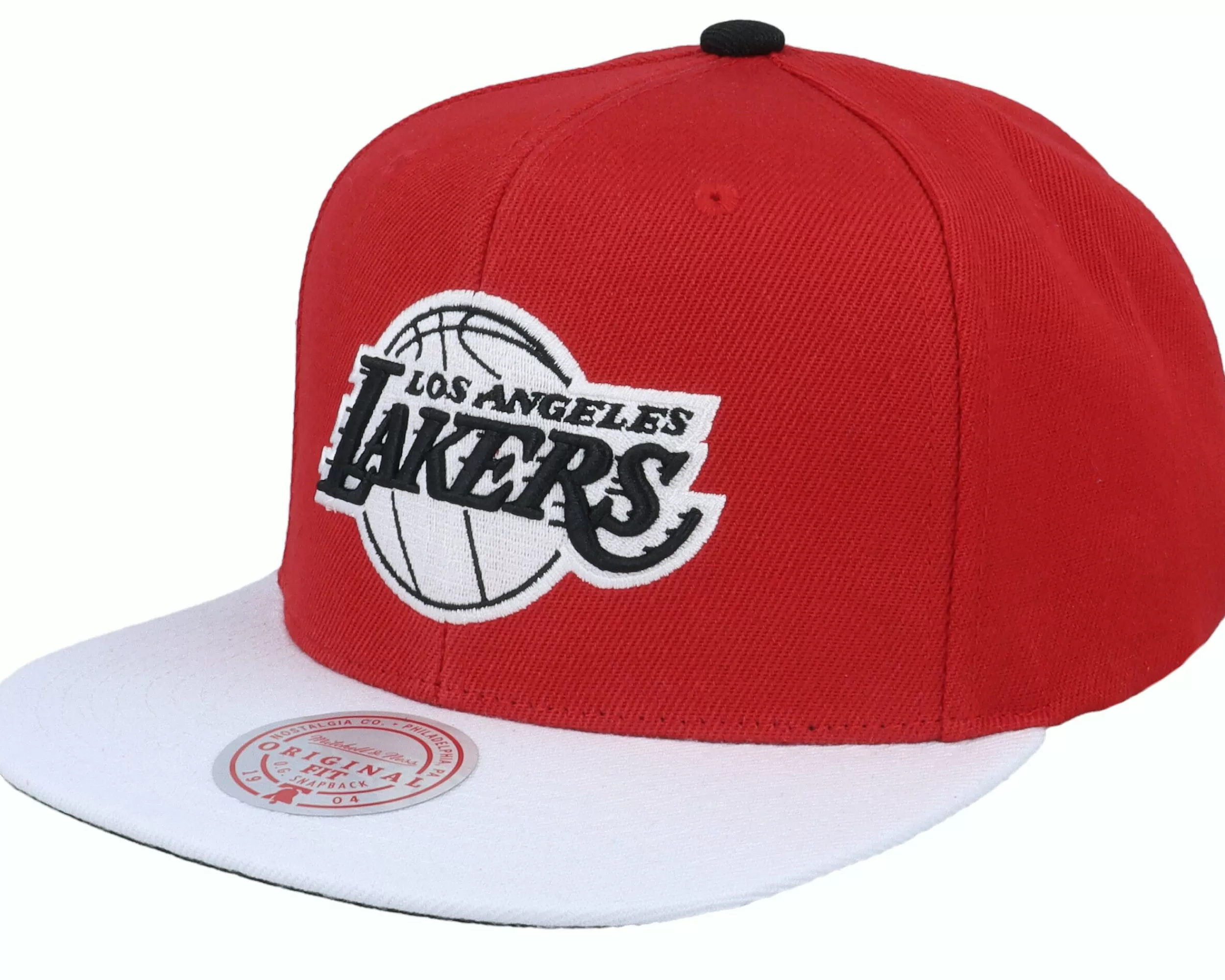 Mitchell & Ness Los Angeles Lakers Cardinal Red 2 Tone Scarlet/White Snapback - -Unisex Snapback