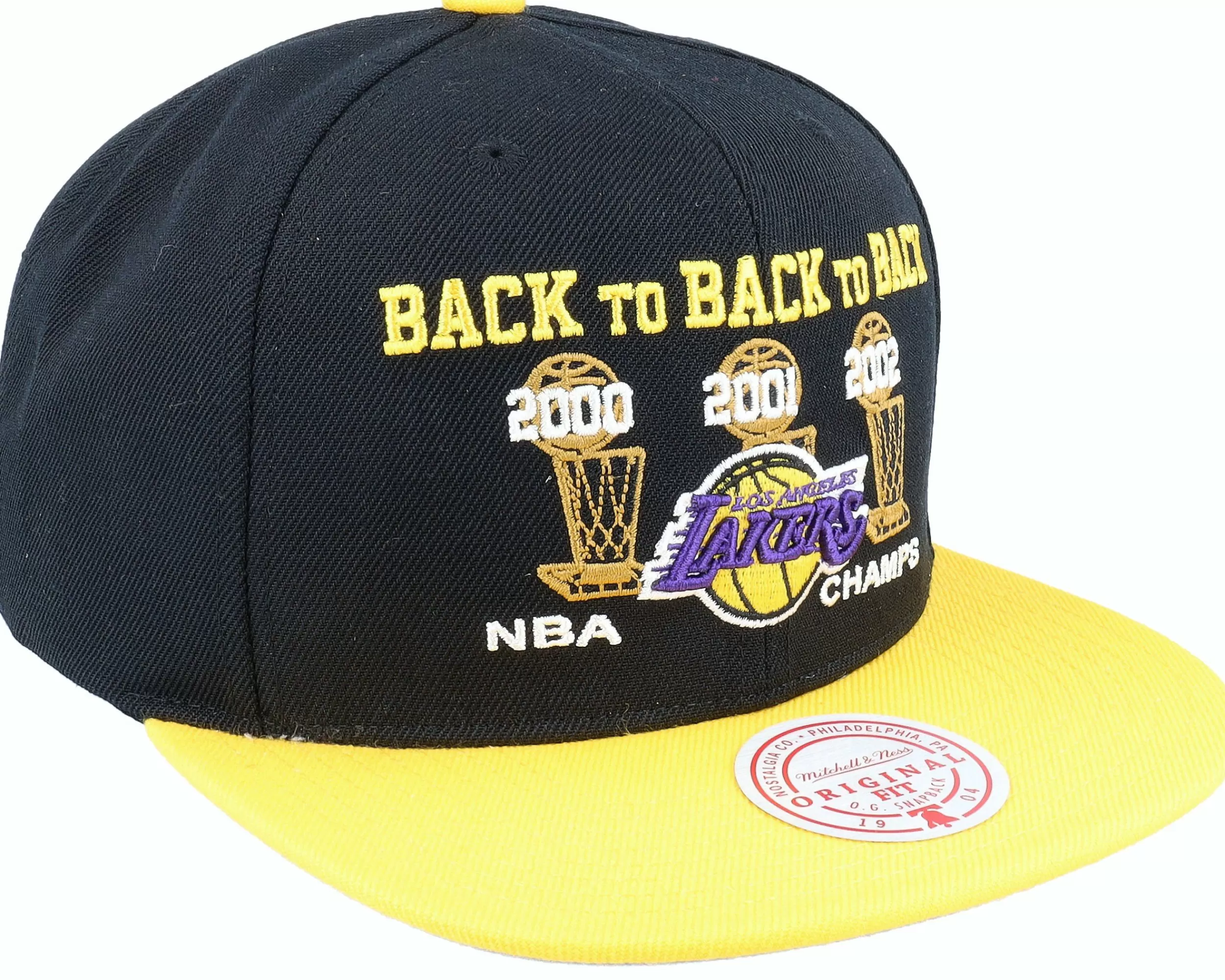 Mitchell & Ness Los Angeles Lakers Champs 00-03 Hwc Black/Gold Snapback - -Unisex Snapback