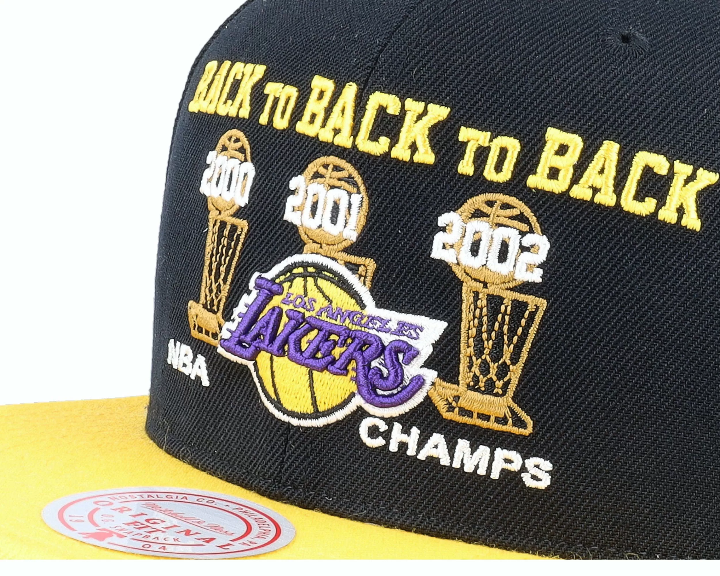 Mitchell & Ness Los Angeles Lakers Champs 00-03 Hwc Black/Gold Snapback - -Unisex Snapback