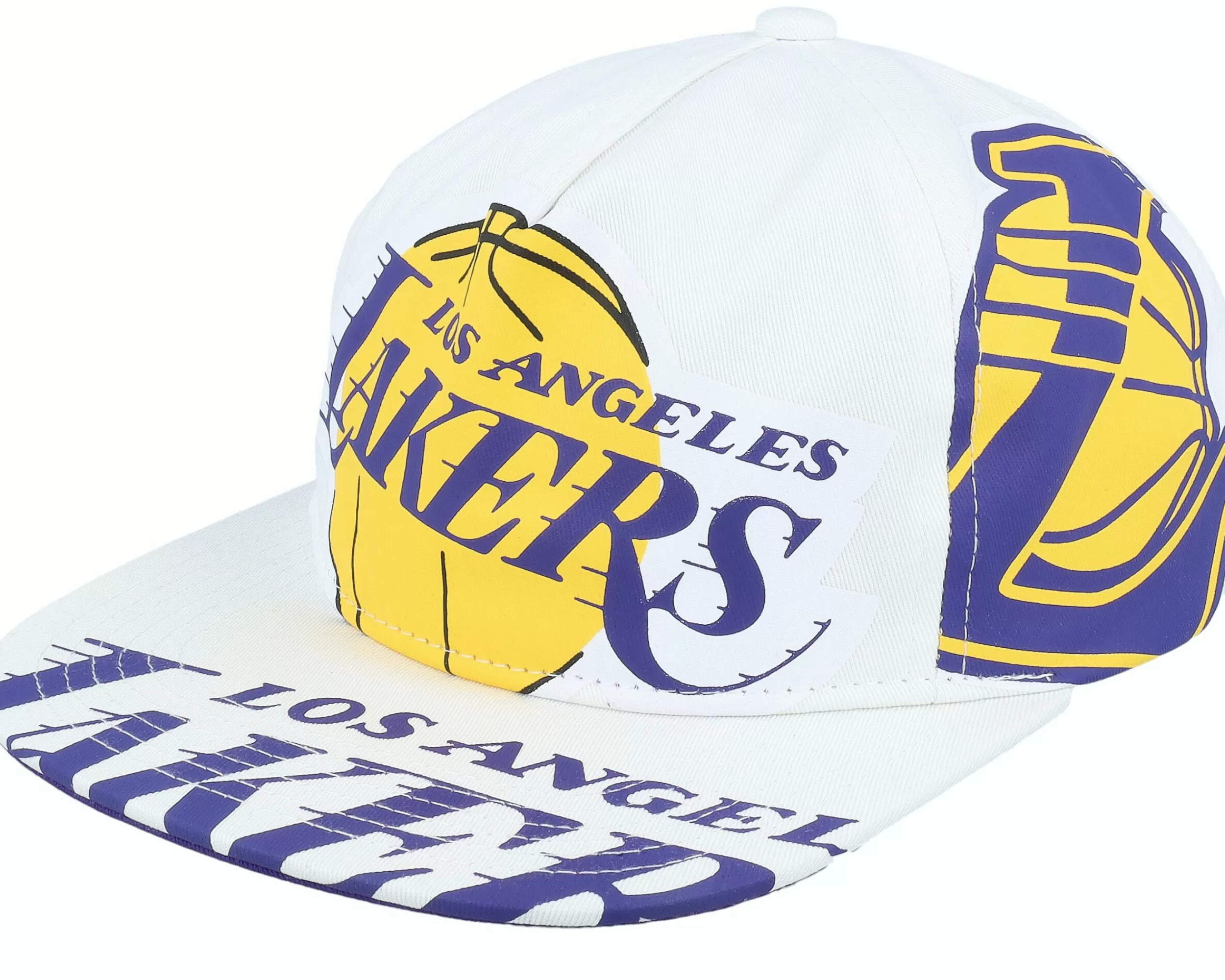 Mitchell & Ness Los Angeles Lakers In Your Face Deadstock Hwc White Snapback - -Unisex Snapback