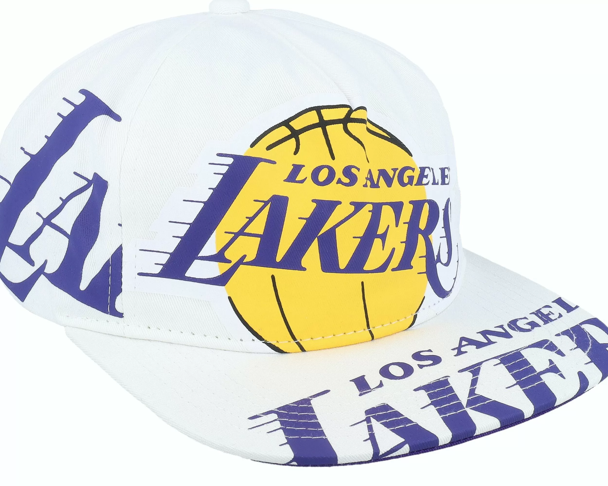 Mitchell & Ness Los Angeles Lakers In Your Face Deadstock Hwc White Snapback - -Unisex Snapback