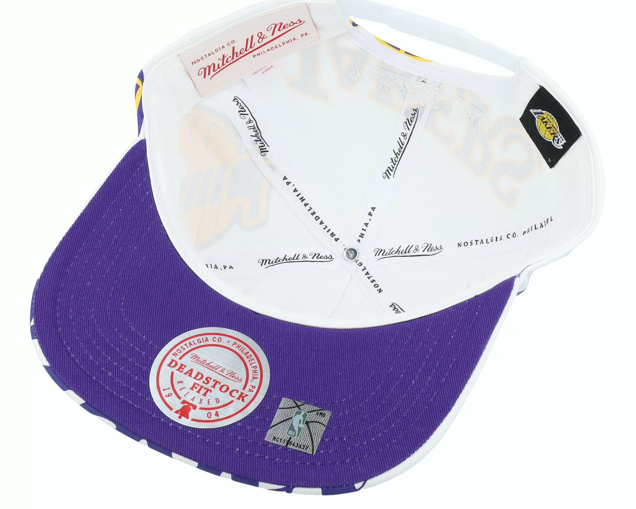 Mitchell & Ness Los Angeles Lakers In Your Face Deadstock Hwc White Snapback - -Unisex Snapback