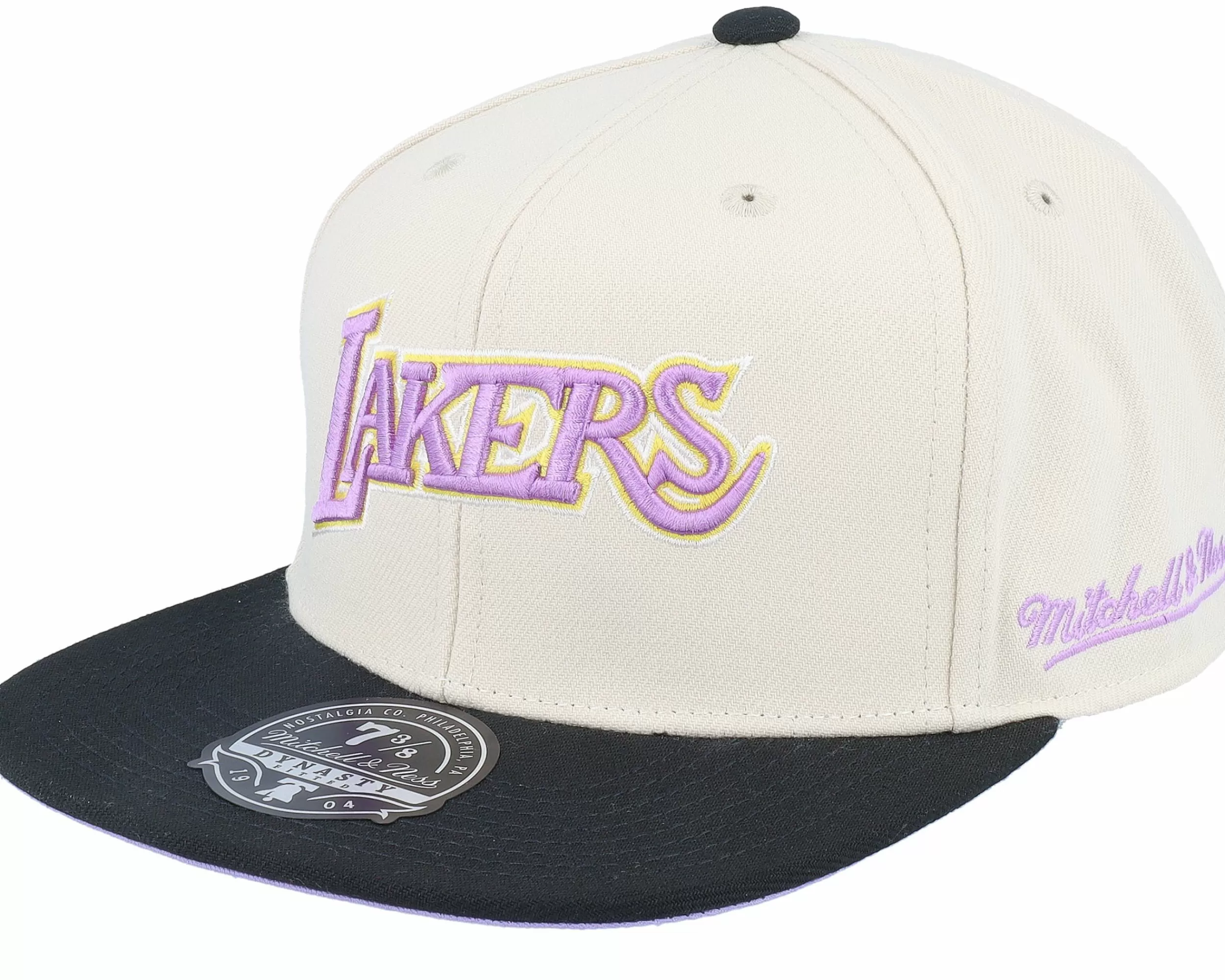 Mitchell & Ness Los Angeles Lakers Ivory Pastel Off White Fitted - -Unisex Fitted