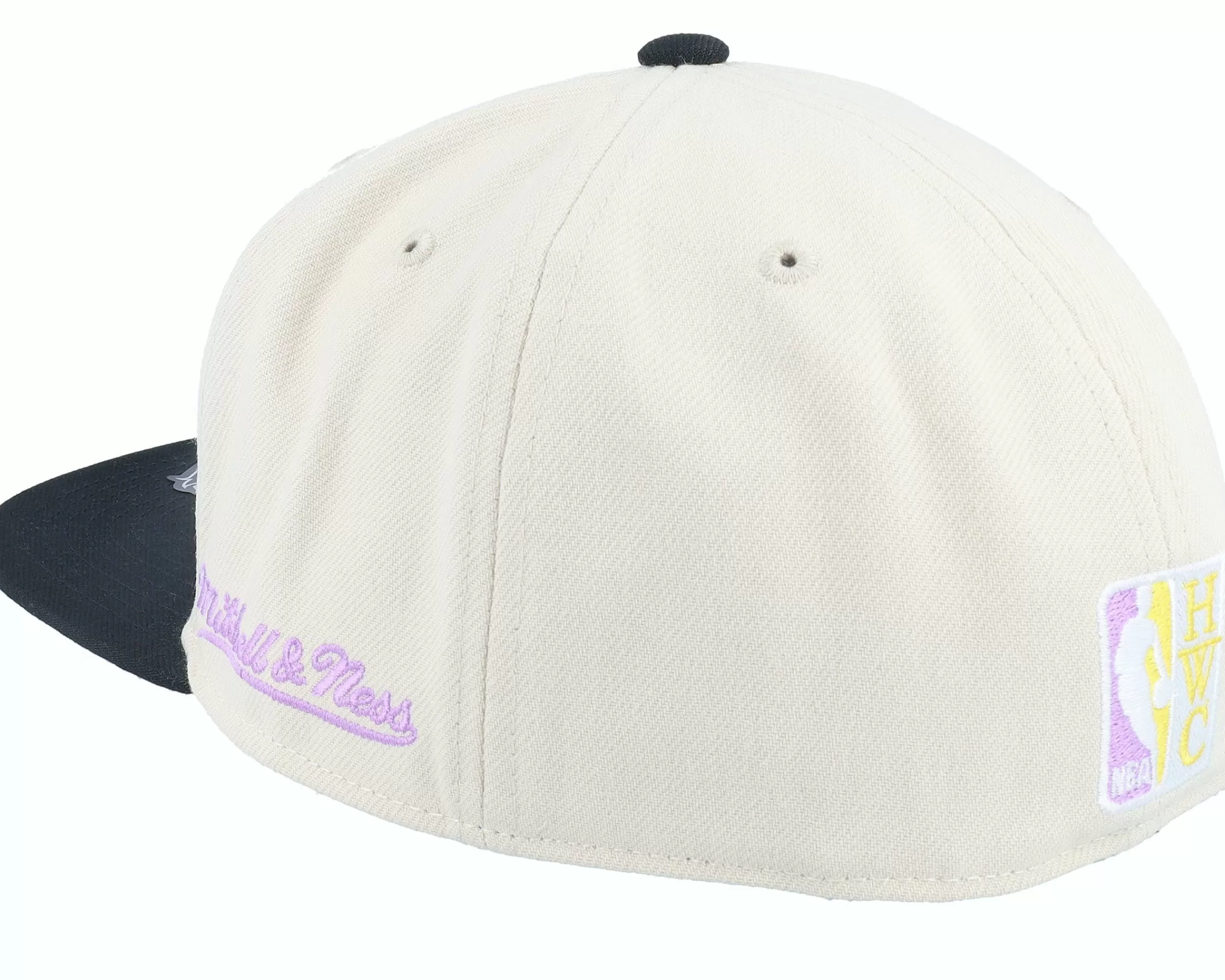 Mitchell & Ness Los Angeles Lakers Ivory Pastel Off White Fitted - -Unisex Fitted