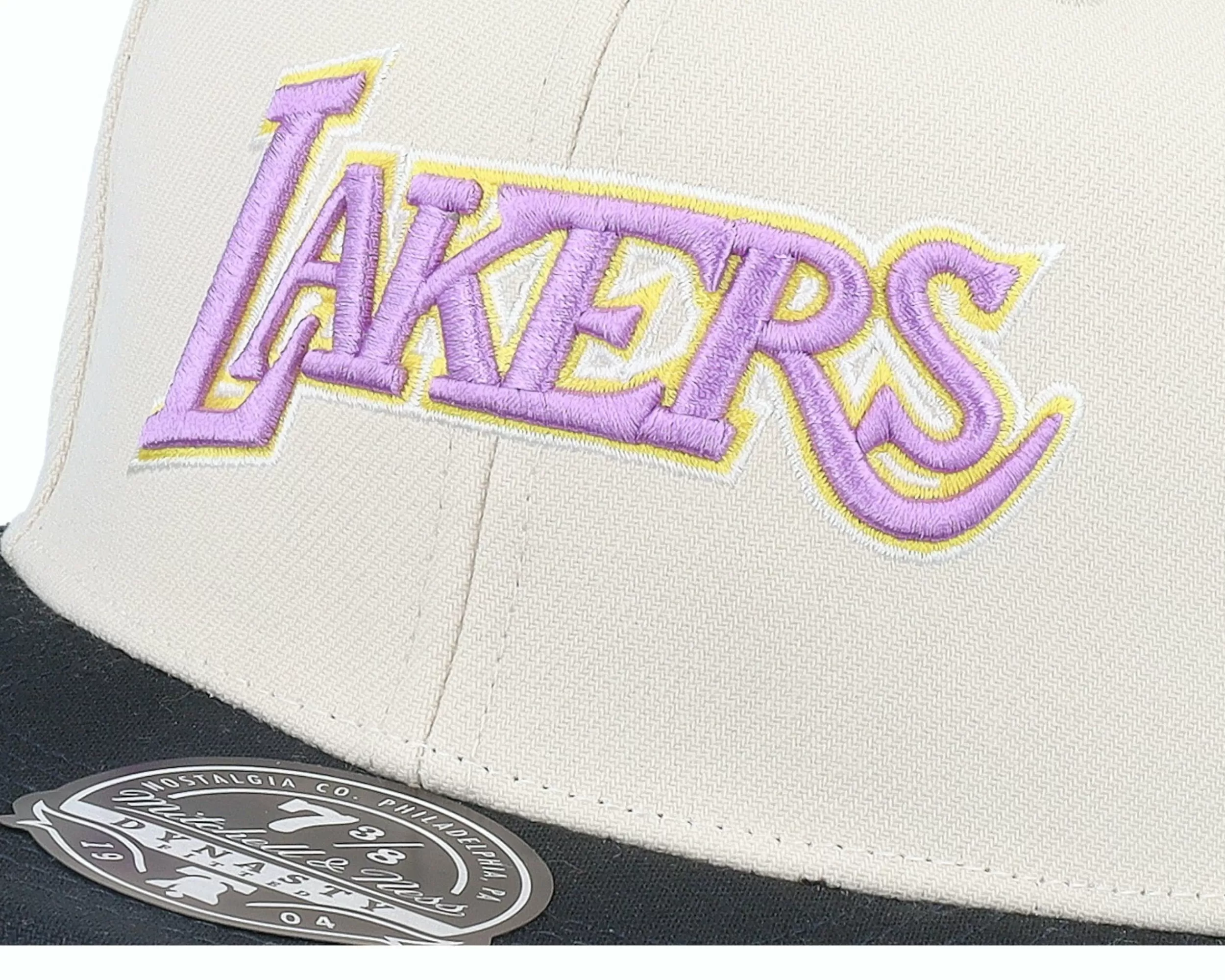 Mitchell & Ness Los Angeles Lakers Ivory Pastel Off White Fitted - -Unisex Fitted