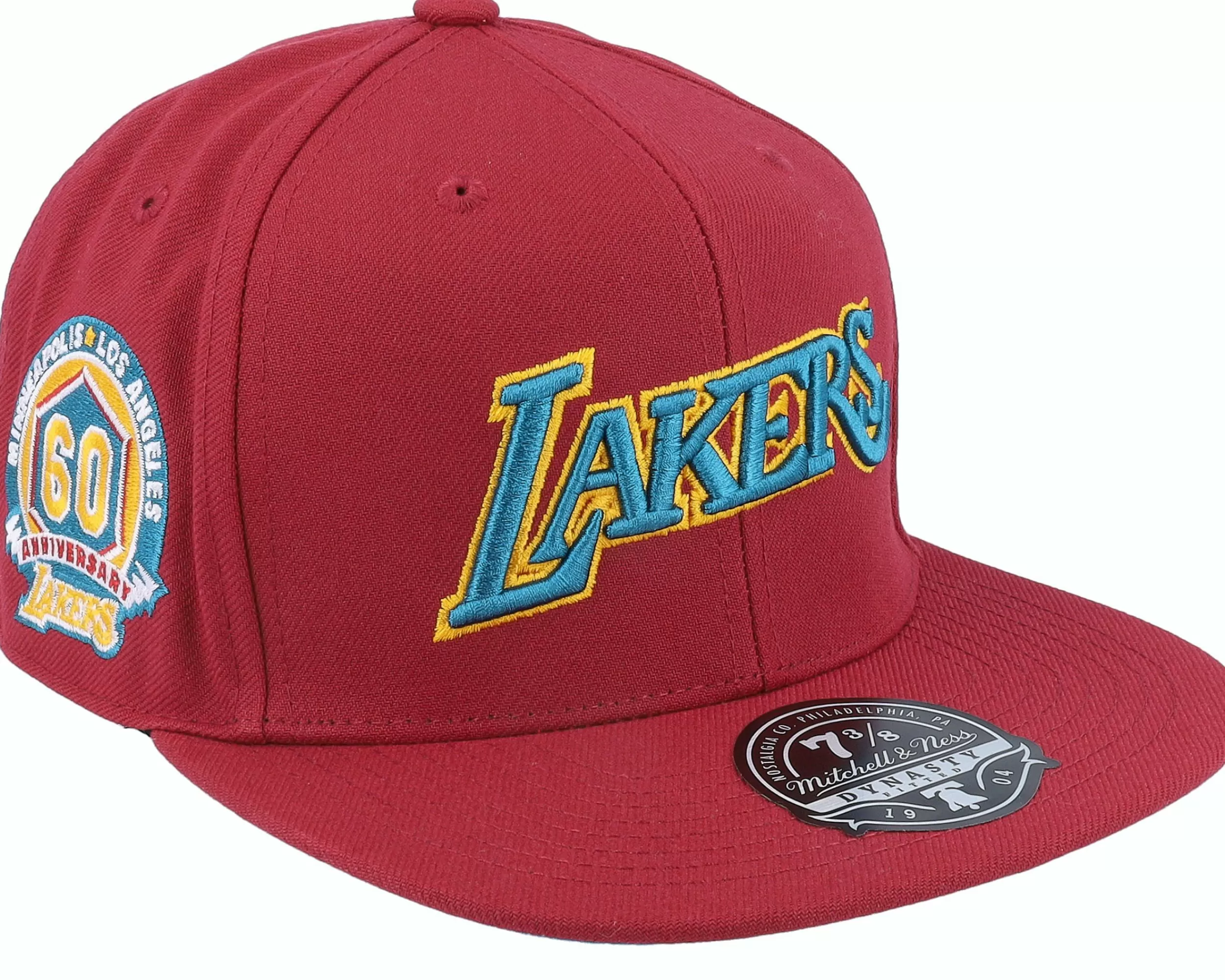 Mitchell & Ness Los Angeles Lakers Northern Lights Cardinal Fitted - -Unisex Fitted