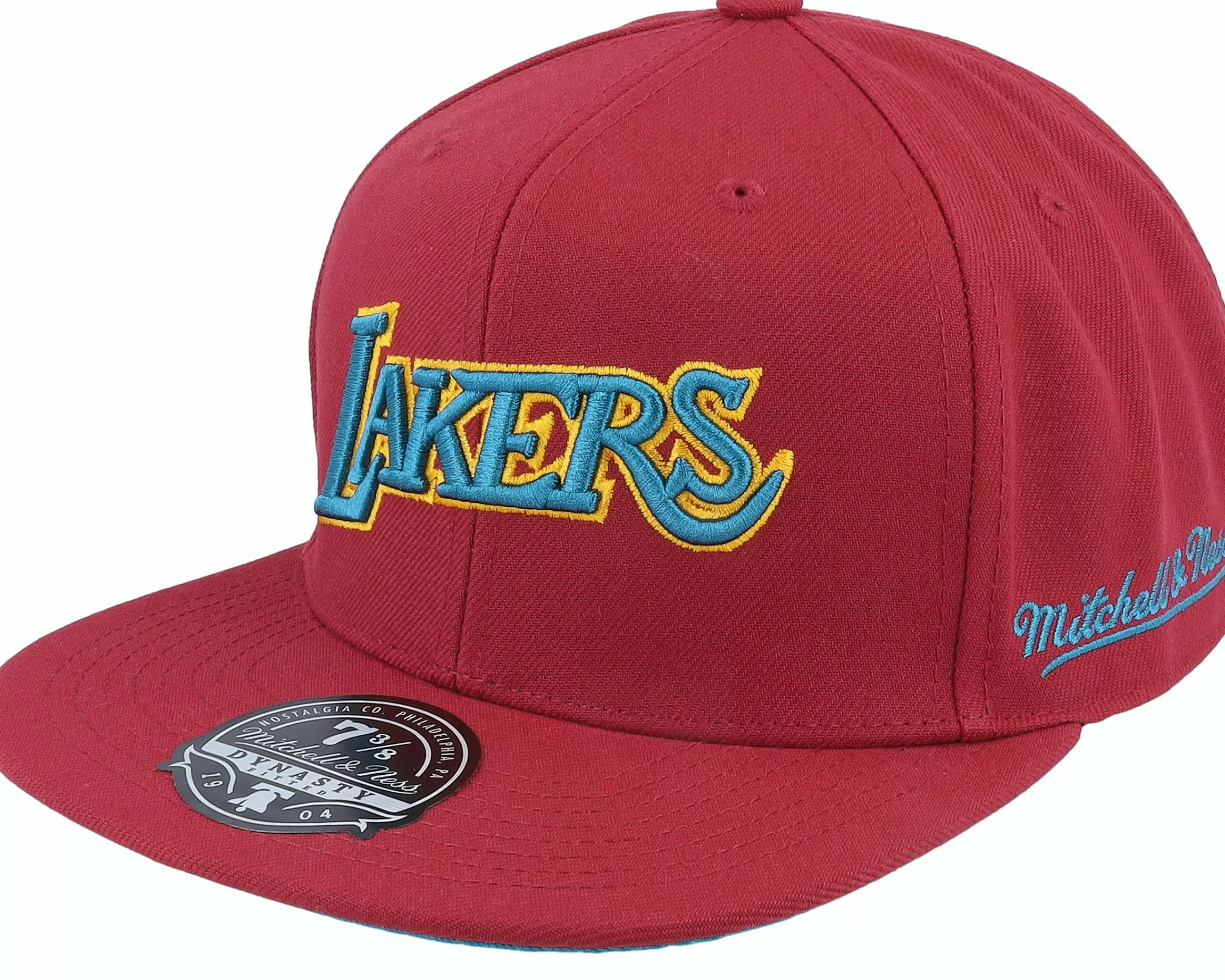 Mitchell & Ness Los Angeles Lakers Northern Lights Cardinal Fitted - -Unisex Fitted