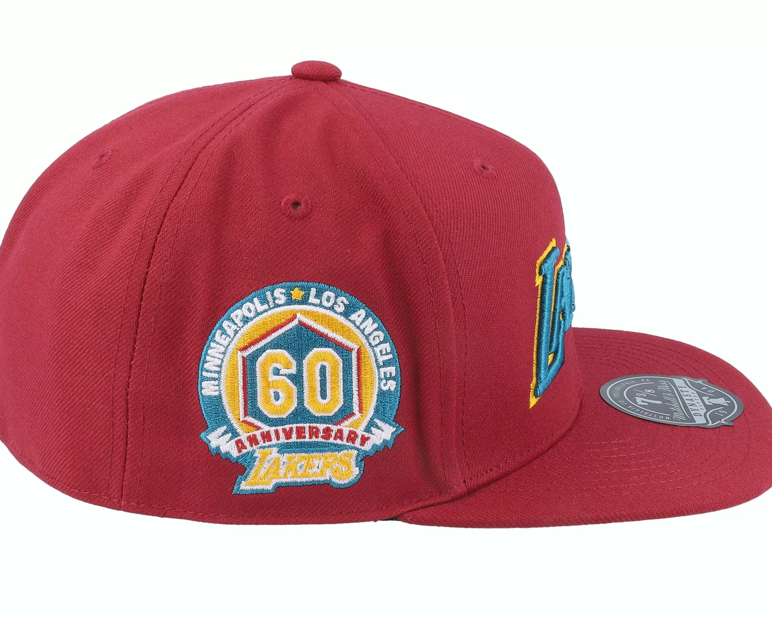 Mitchell & Ness Los Angeles Lakers Northern Lights Cardinal Fitted - -Unisex Fitted