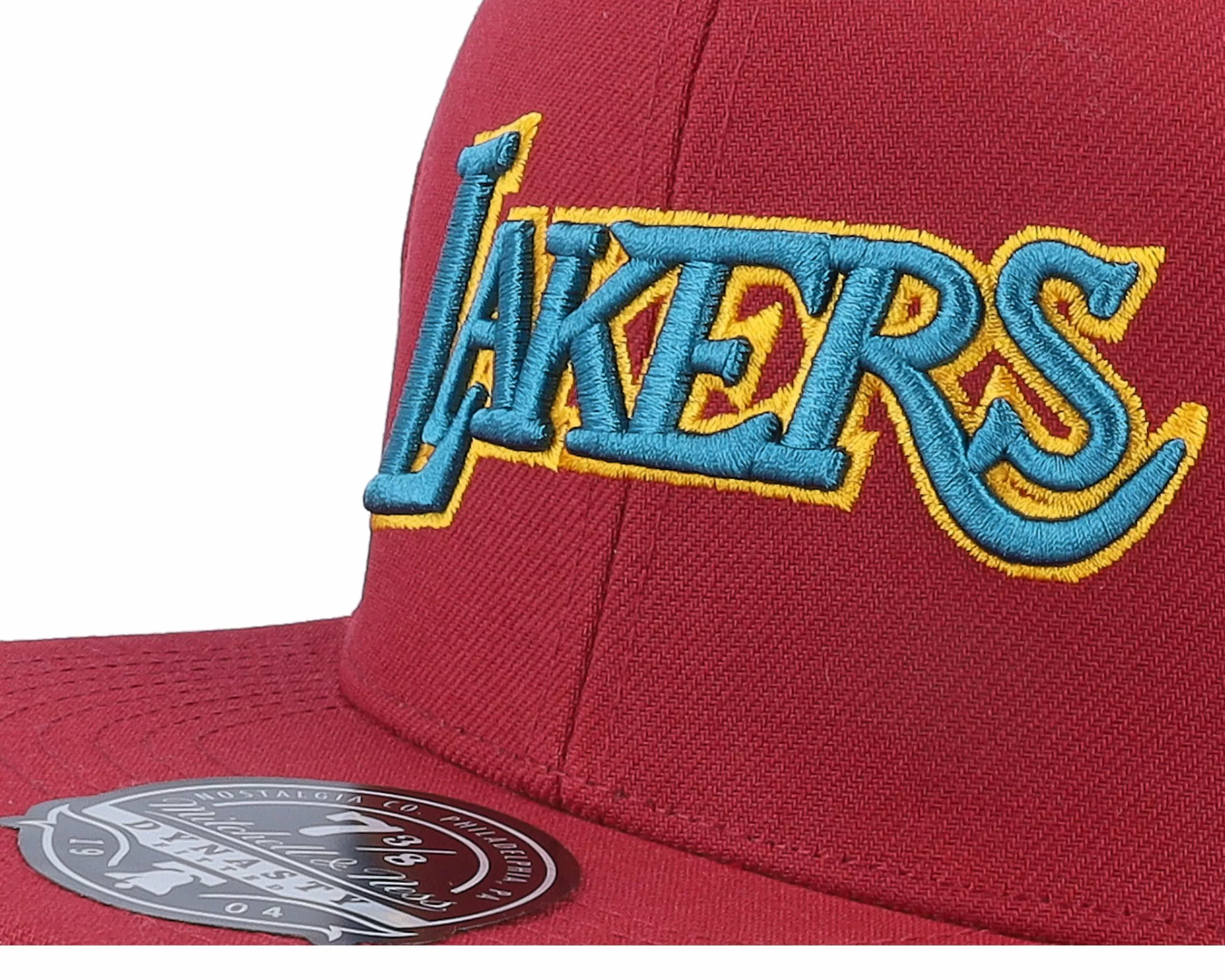 Mitchell & Ness Los Angeles Lakers Northern Lights Cardinal Fitted - -Unisex Fitted