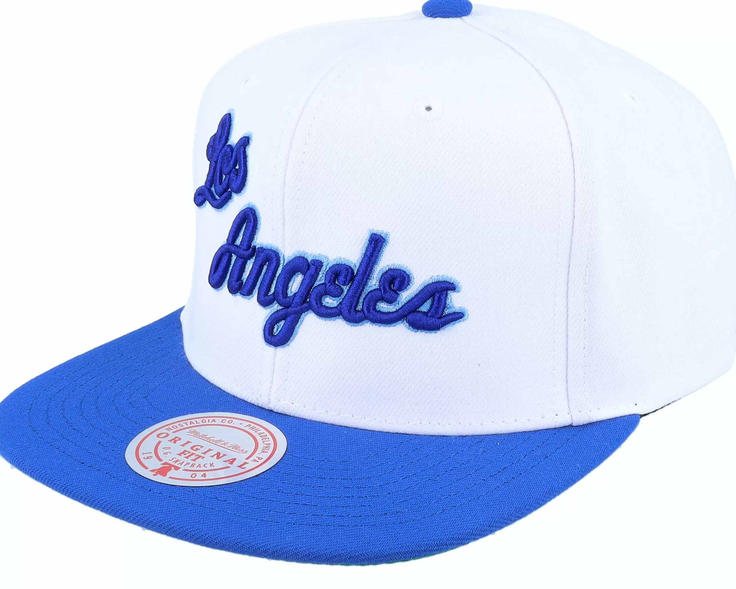 Mitchell & Ness Los Angeles Lakers Side Core 2.0 Hwc White/Royal Snapback - -Unisex Snapback
