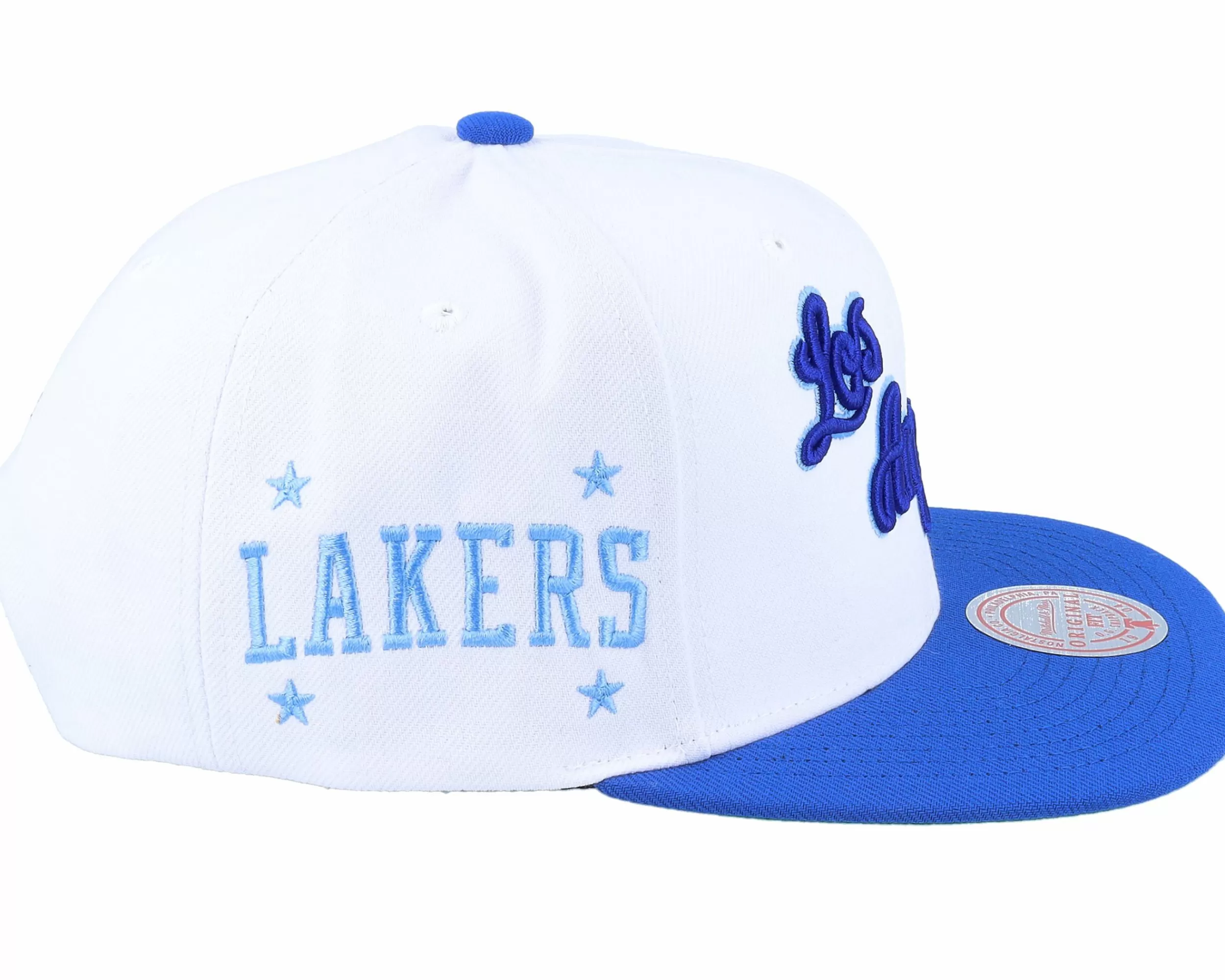 Mitchell & Ness Los Angeles Lakers Side Core 2.0 Hwc White/Royal Snapback - -Unisex Snapback