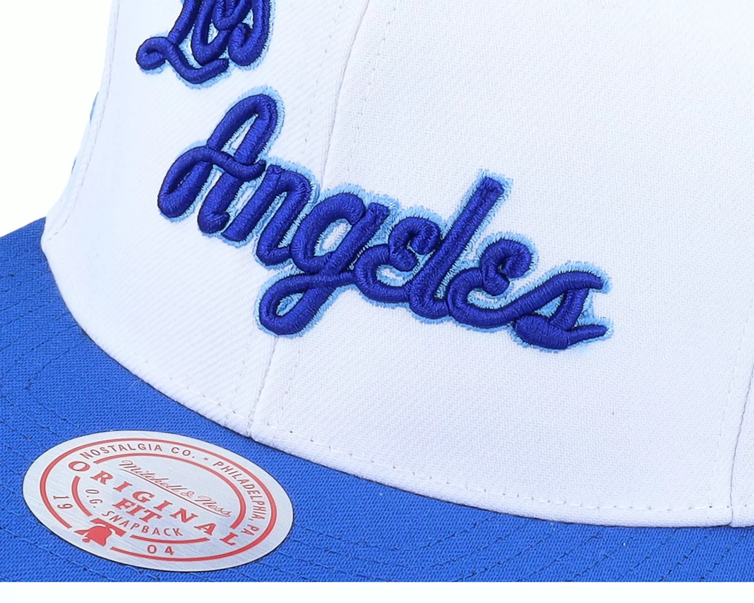 Mitchell & Ness Los Angeles Lakers Side Core 2.0 Hwc White/Royal Snapback - -Unisex Snapback