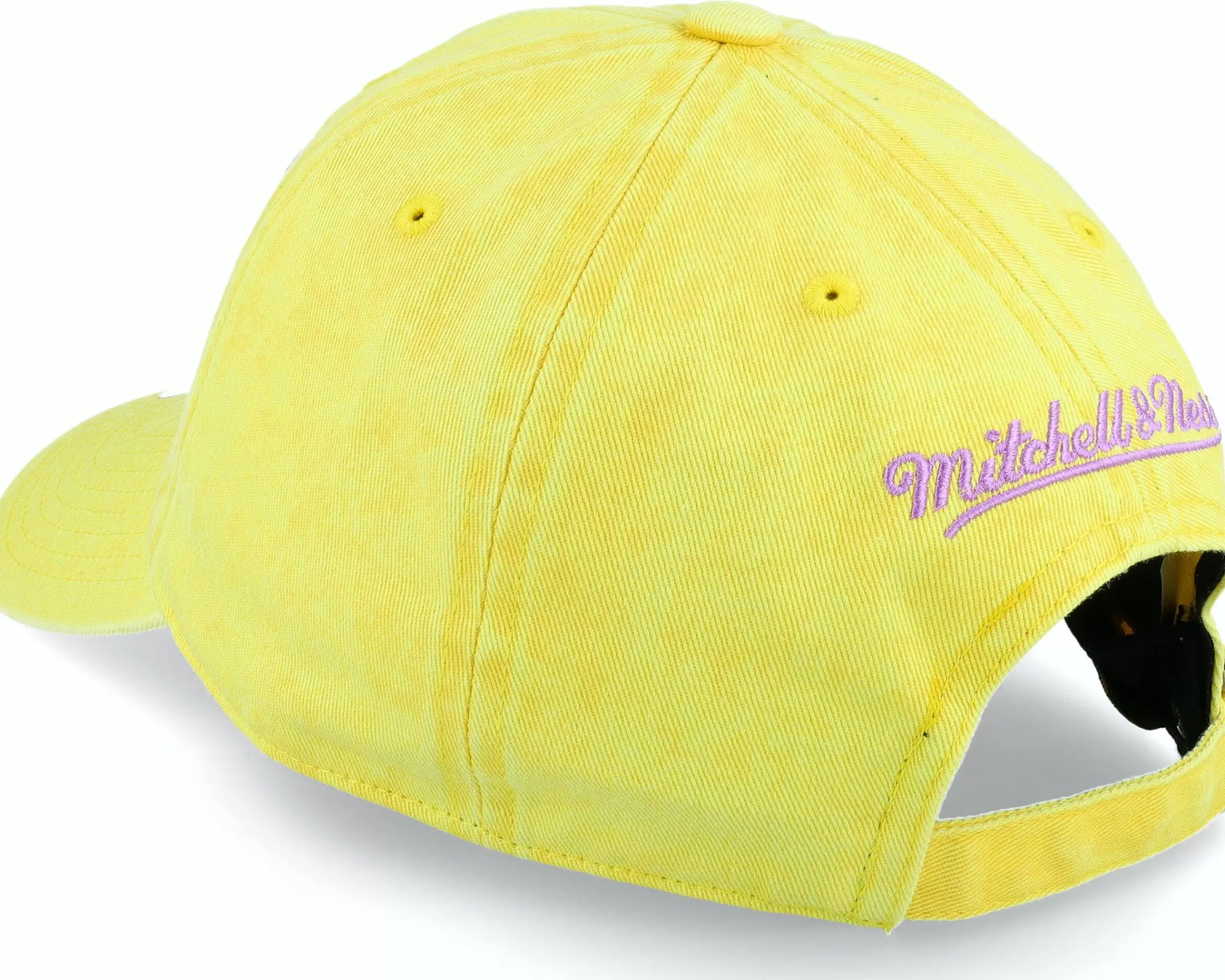 Mitchell & Ness Los Angeles Lakers Stone Washed Champions Yellow Dad Cap - -Unisex Dad Cap