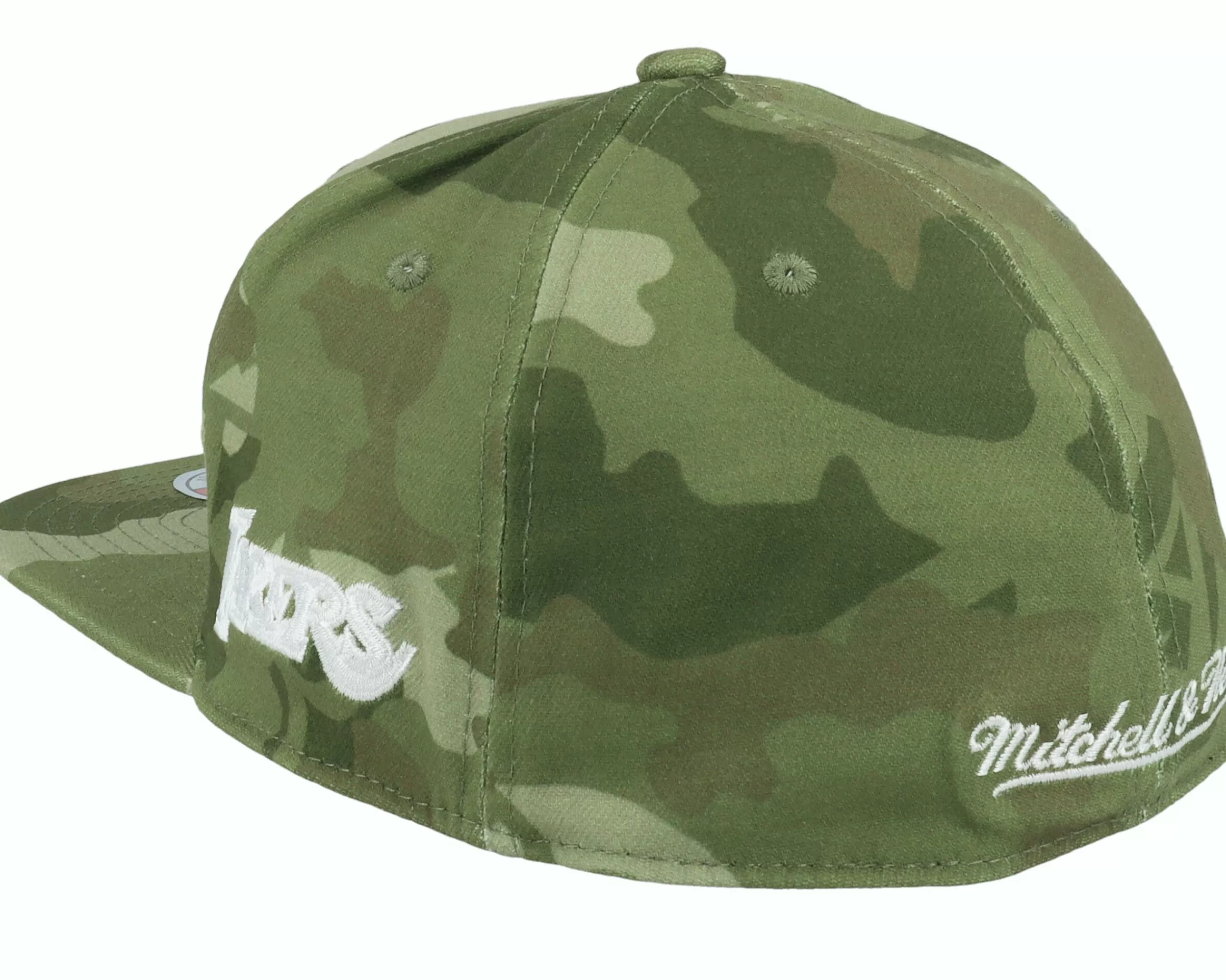 Mitchell & Ness Los Angeles Lakers Tonal Camo Stretch Green Camo Fitted - -Unisex Fitted