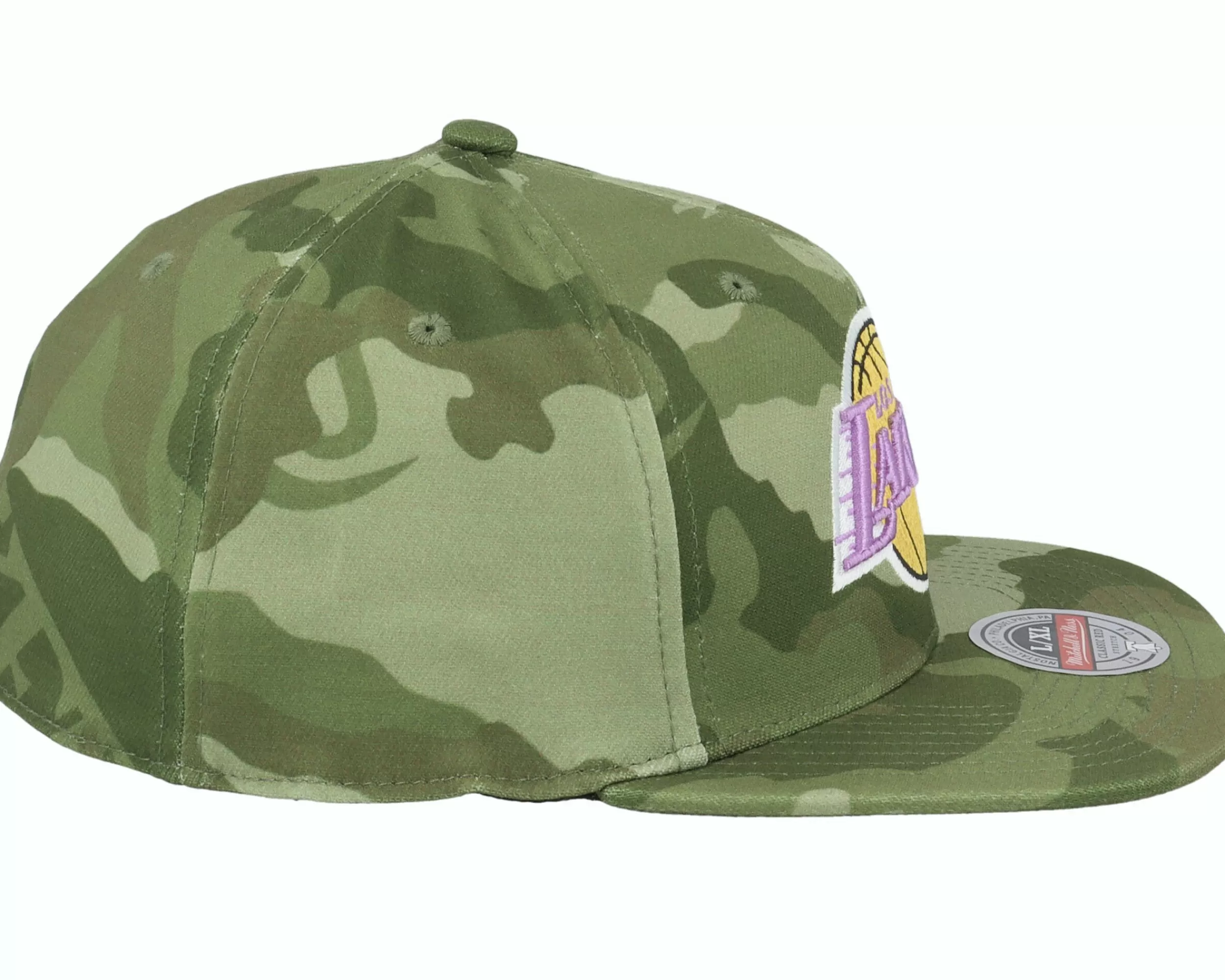 Mitchell & Ness Los Angeles Lakers Tonal Camo Stretch Green Camo Fitted - -Unisex Fitted