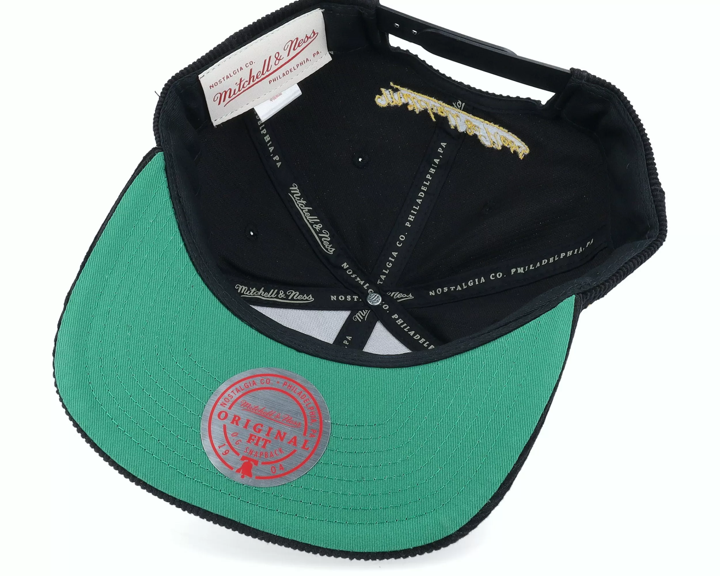 Mitchell & Ness Louisiana State Tigers Cord Script Black Snapback - -Unisex Snapback