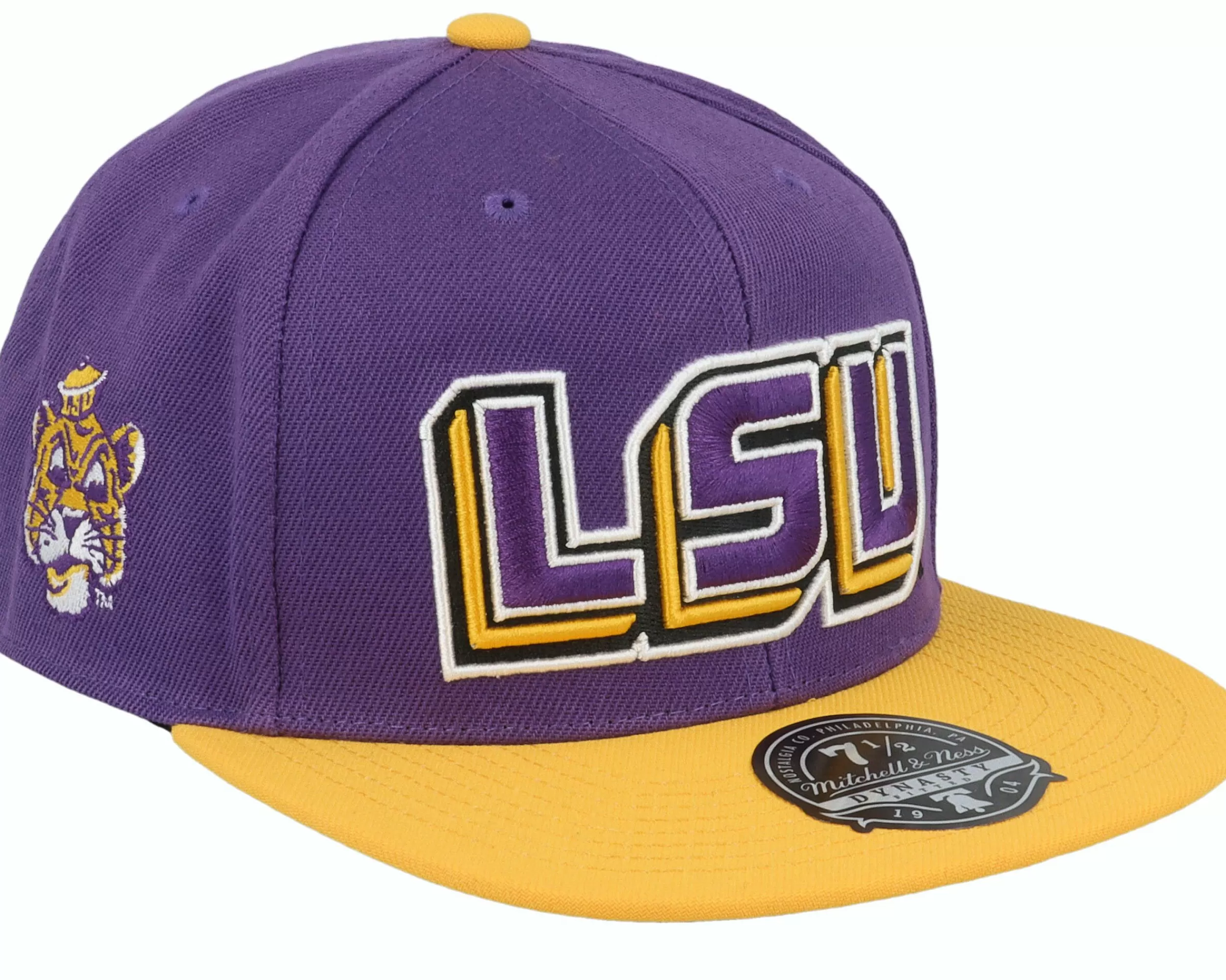 Mitchell & Ness Louisiana State Tigers Core Side Purple Fitted - -Unisex Fitted