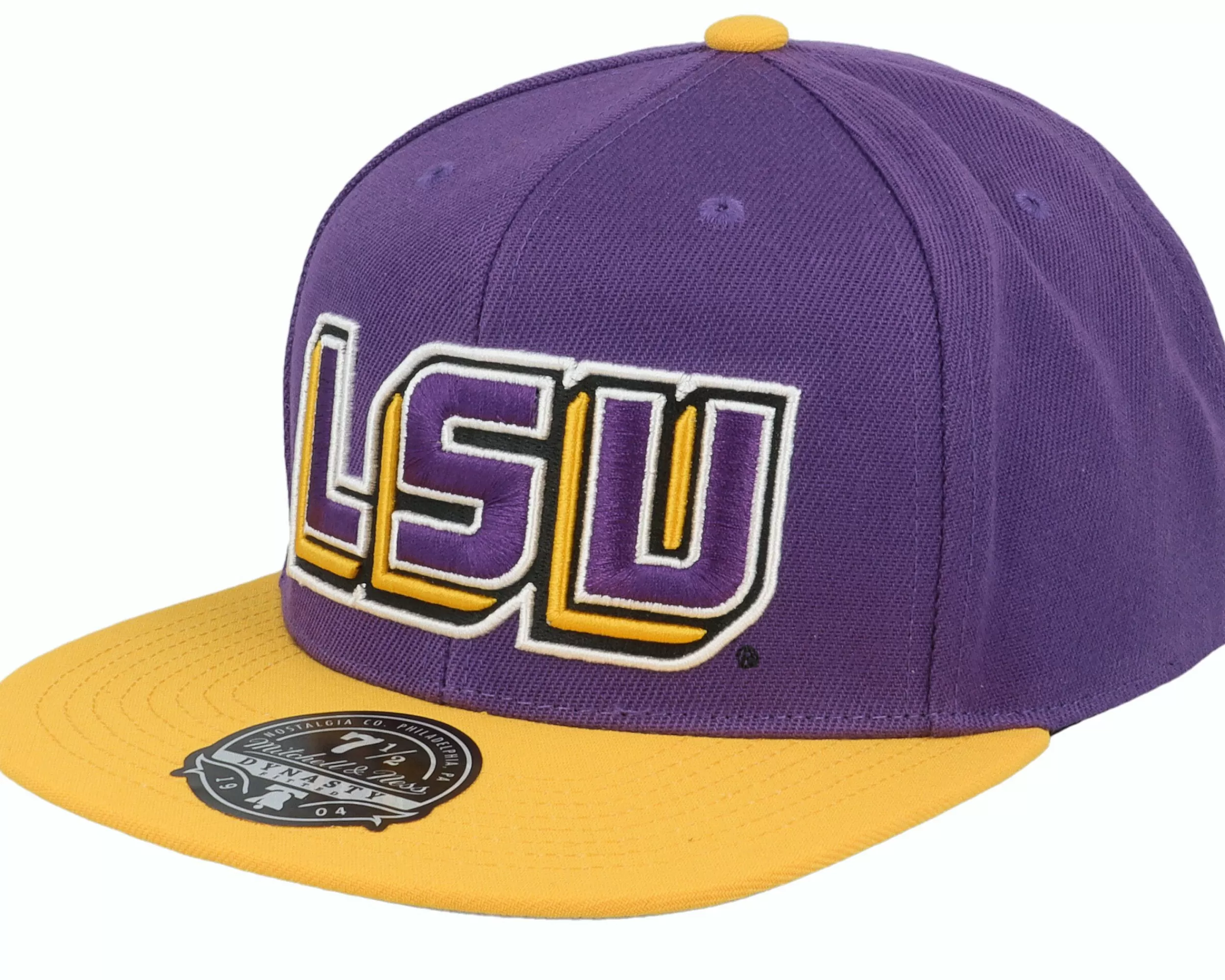 Mitchell & Ness Louisiana State Tigers Core Side Purple Fitted - -Unisex Fitted