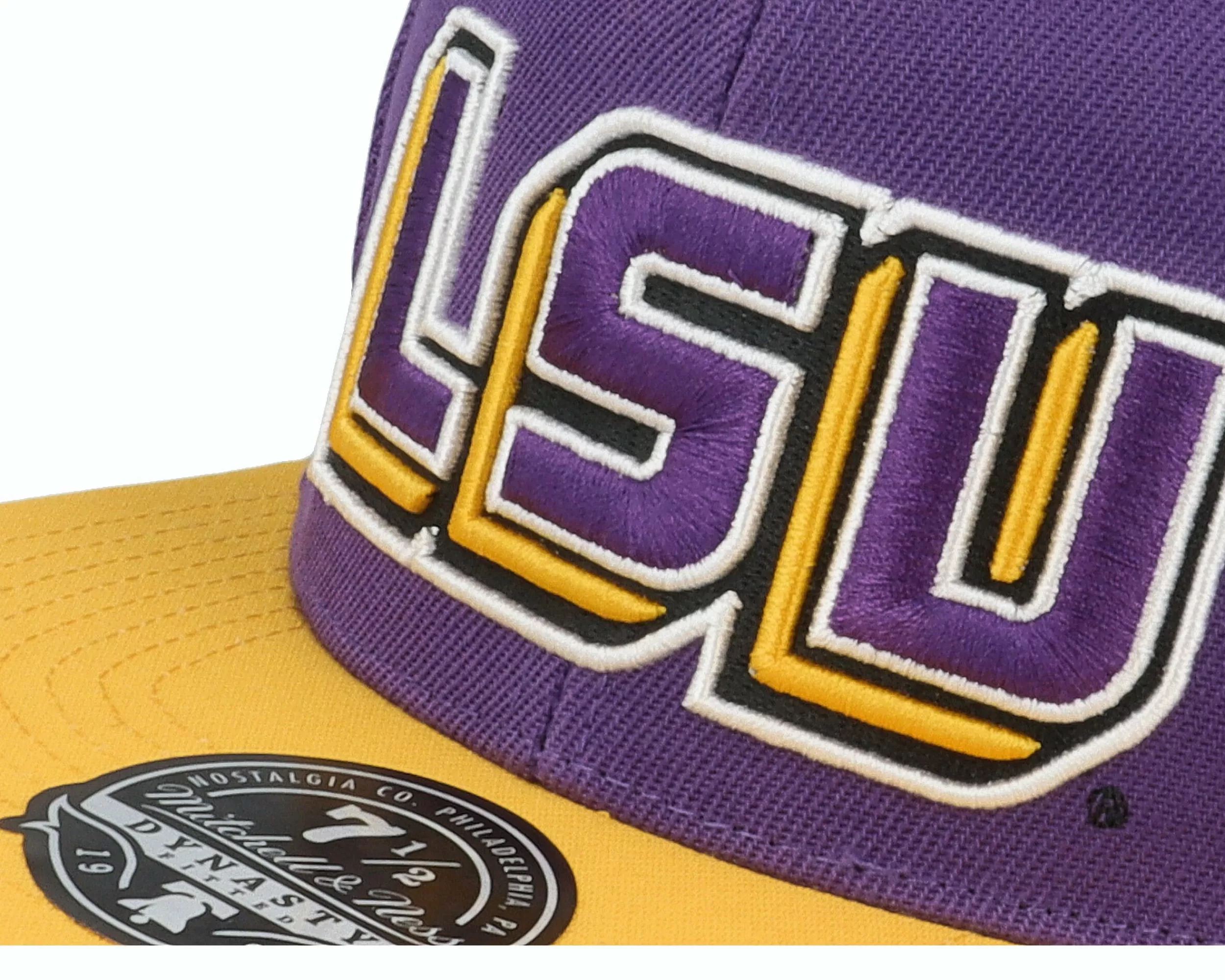 Mitchell & Ness Louisiana State Tigers Core Side Purple Fitted - -Unisex Fitted